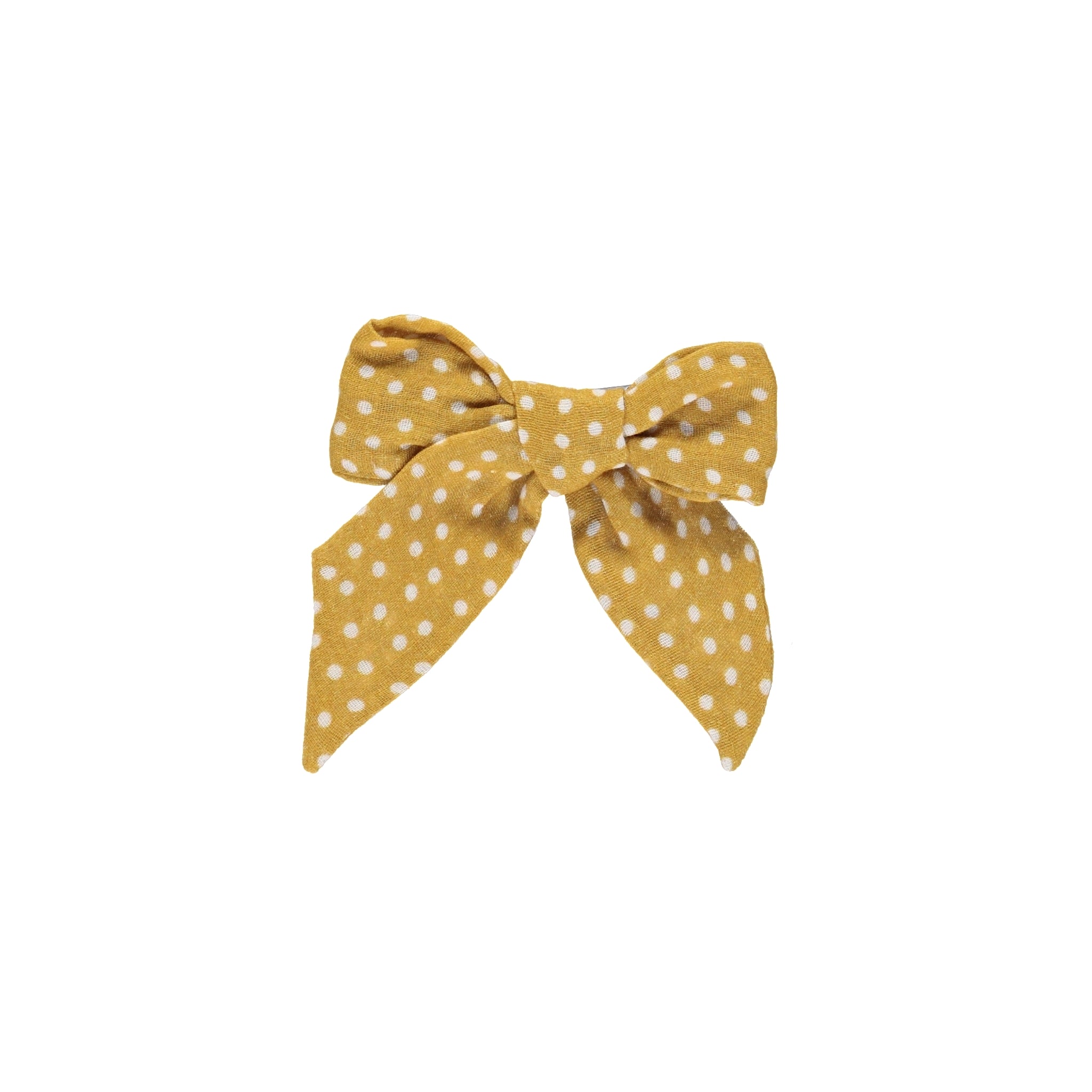 Girls Yellow Dots Bow