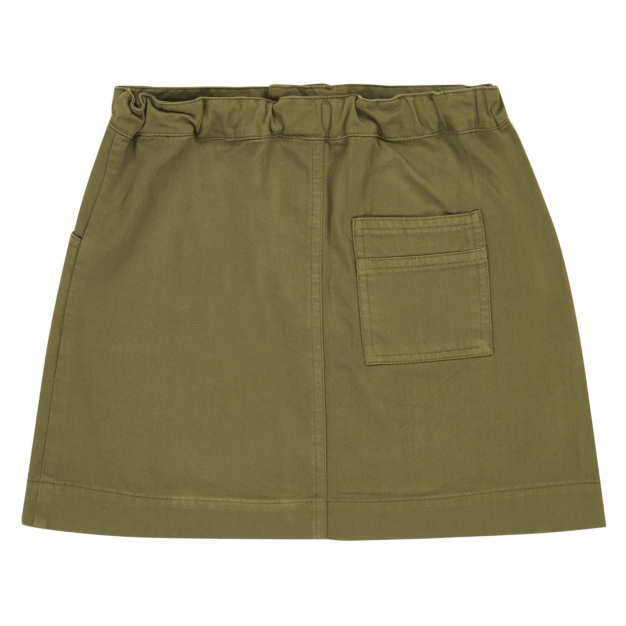 Girls Army Green Cotton Skirt