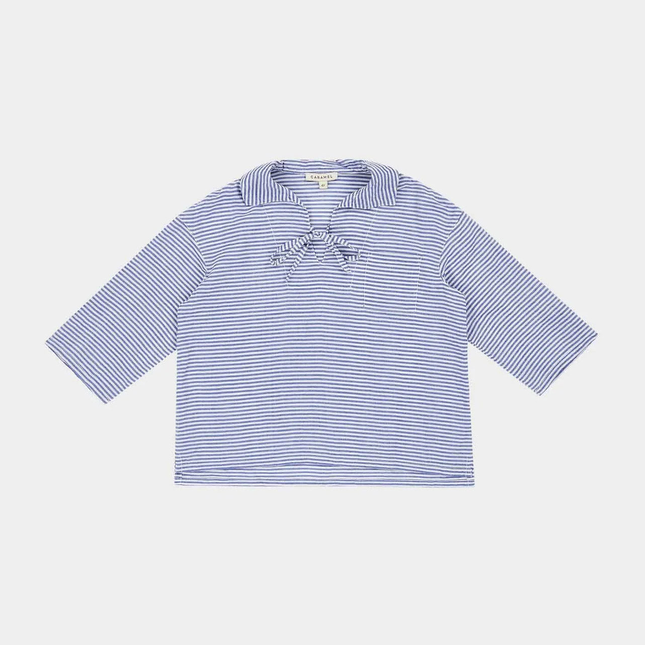 Girls Blue Stripes Cotton Top