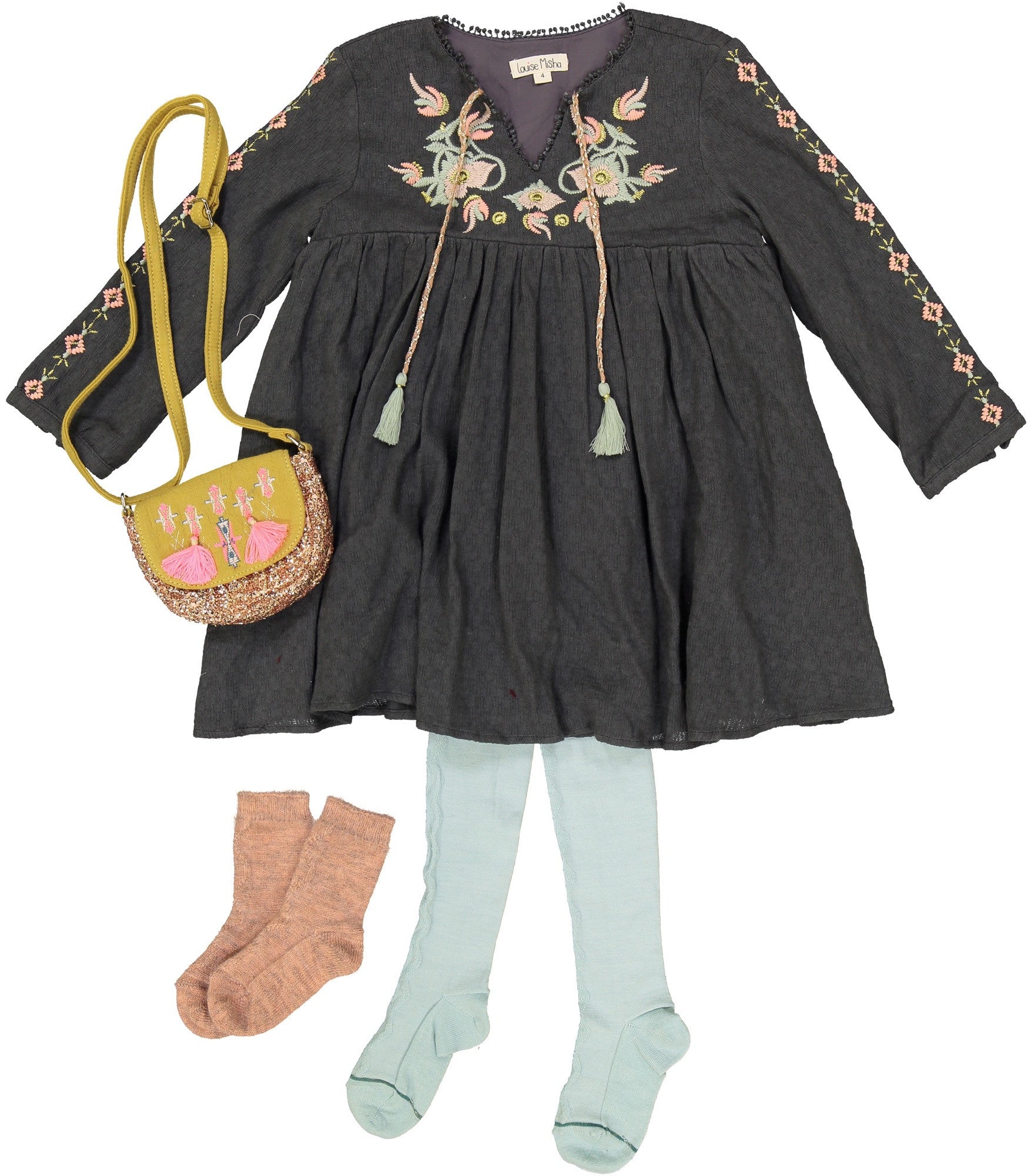 Girls Safran Tassel Trims 'Dika'Messenger Bags - CÉMAROSE | Children's Fashion Store - 5