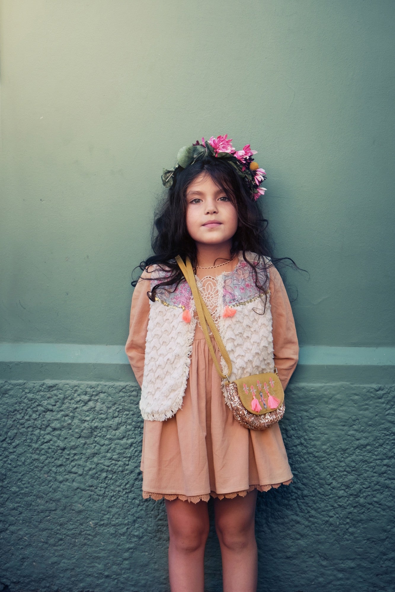 Girls Safran Tassel Trims 'Dika'Messenger Bags - CÉMAROSE | Children's Fashion Store - 3