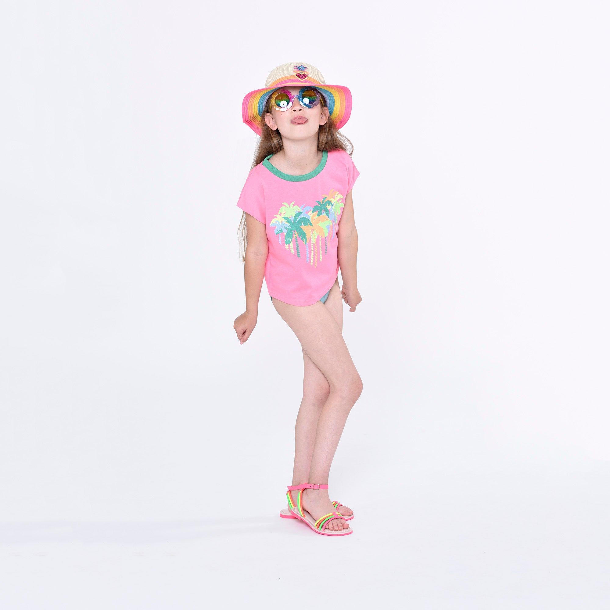 Girls Multicolor Sun Hat