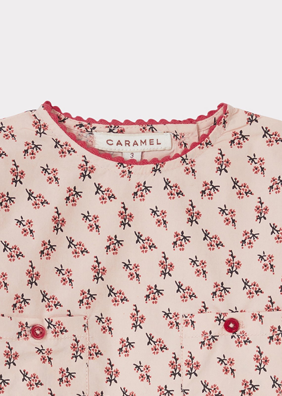 Baby Girls Light Pink Floral Cotton Top