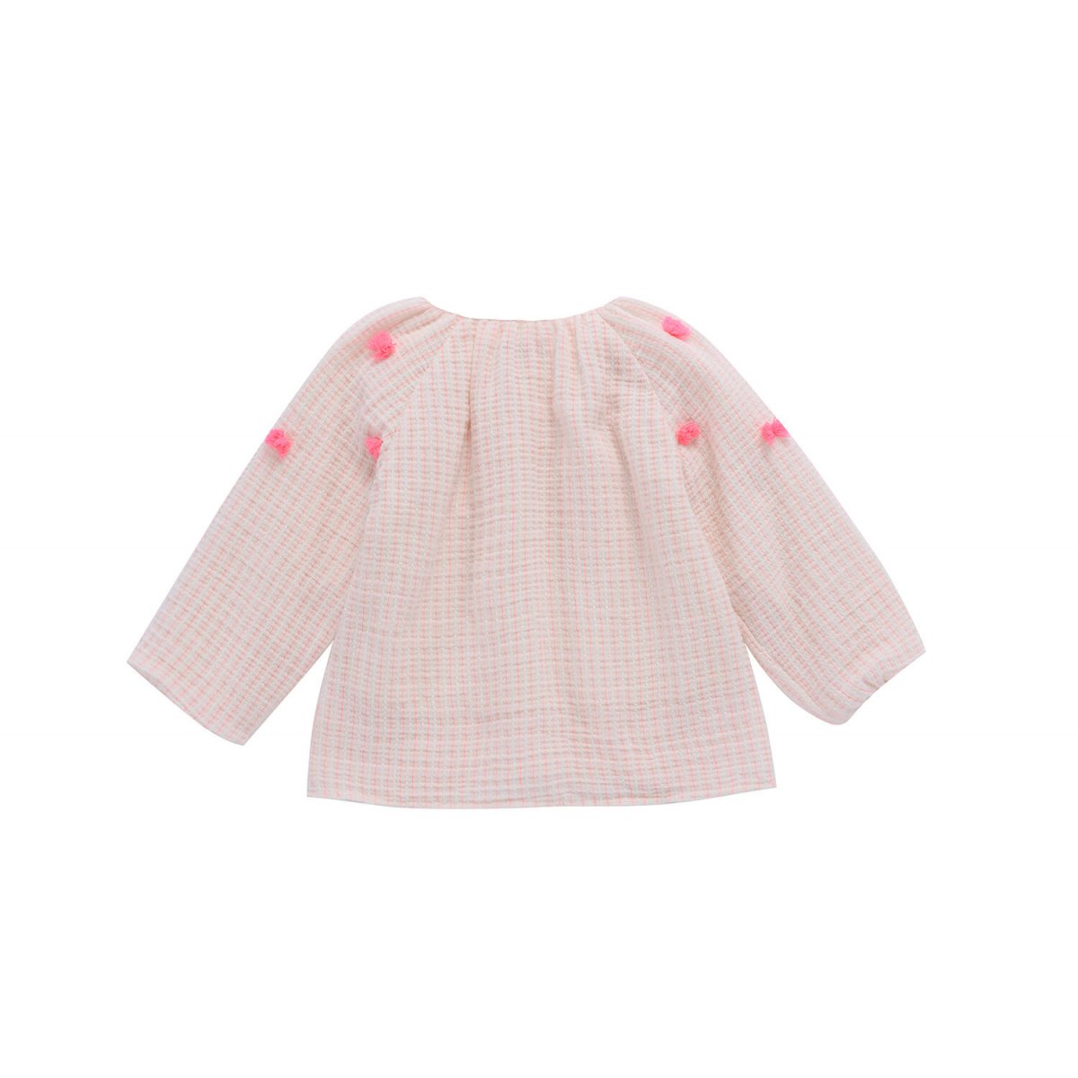 Girls Fluo Stripes Cotton Blouse