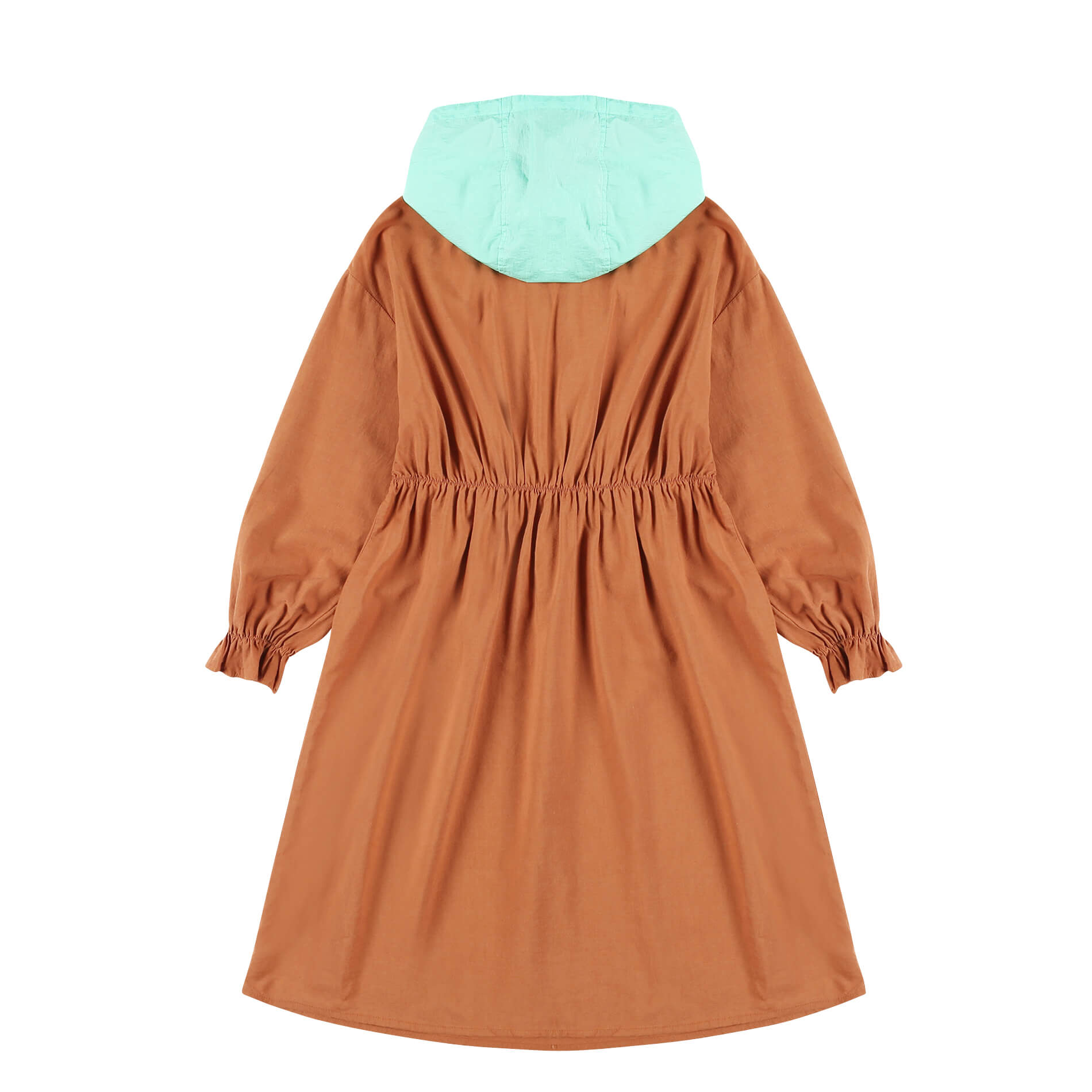 Girls Brown Hooded Dress