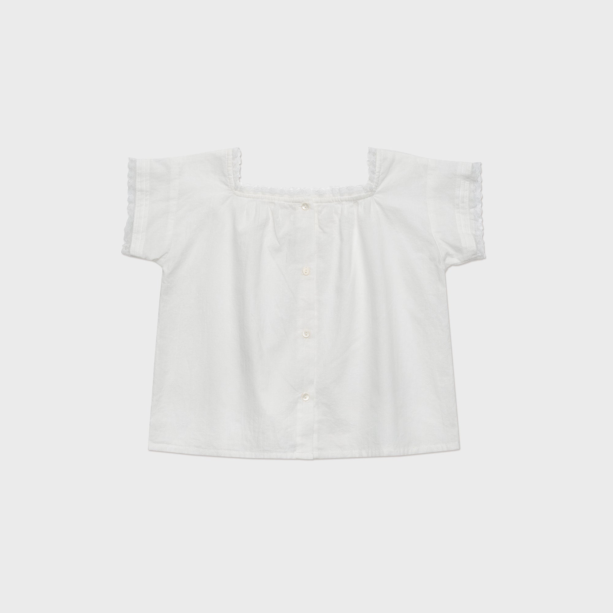 Girls White Cotton Top