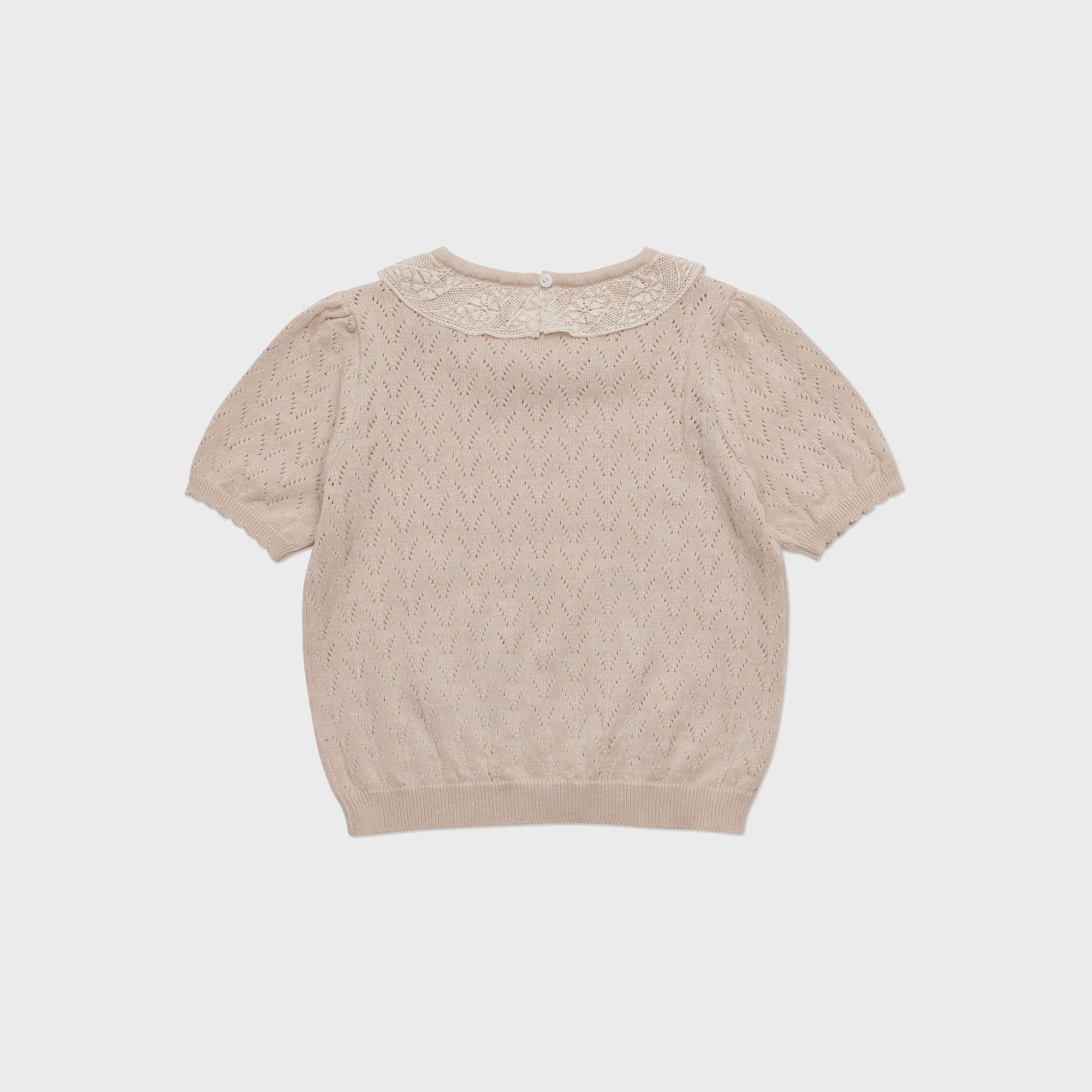 Girls Beige Pink Sweater