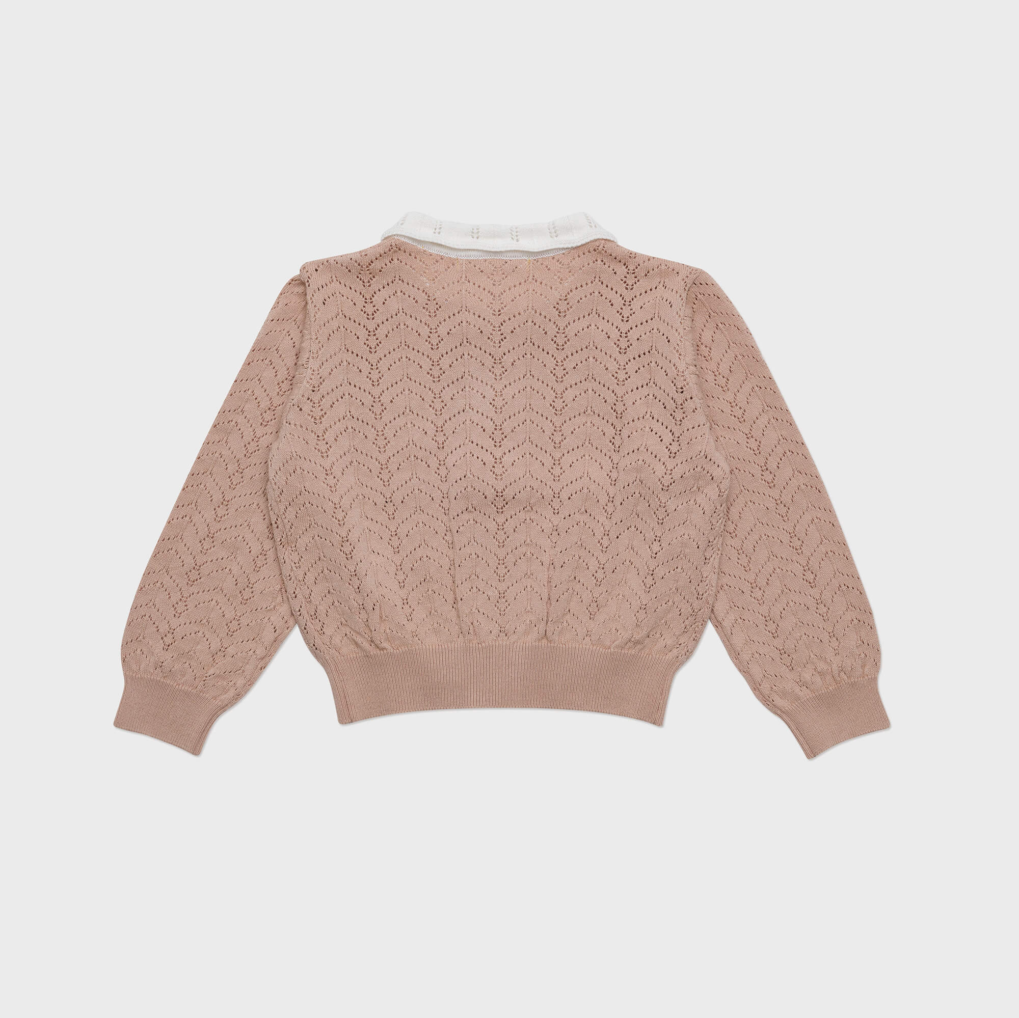 Girls Pink Knit Cardigan