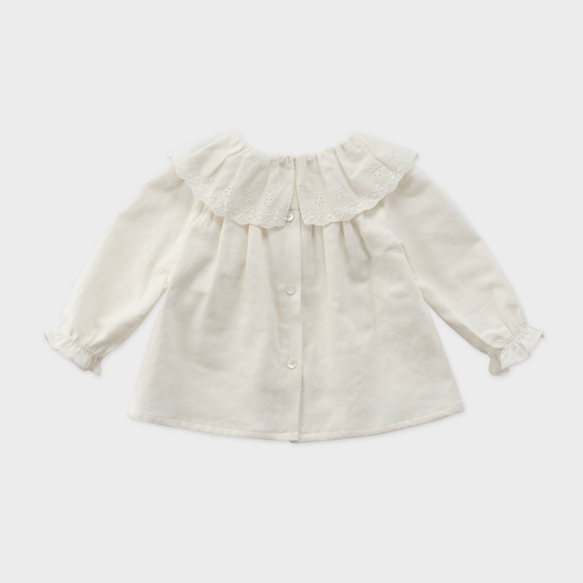 Baby Girls White Lace Collar Cotton Top
