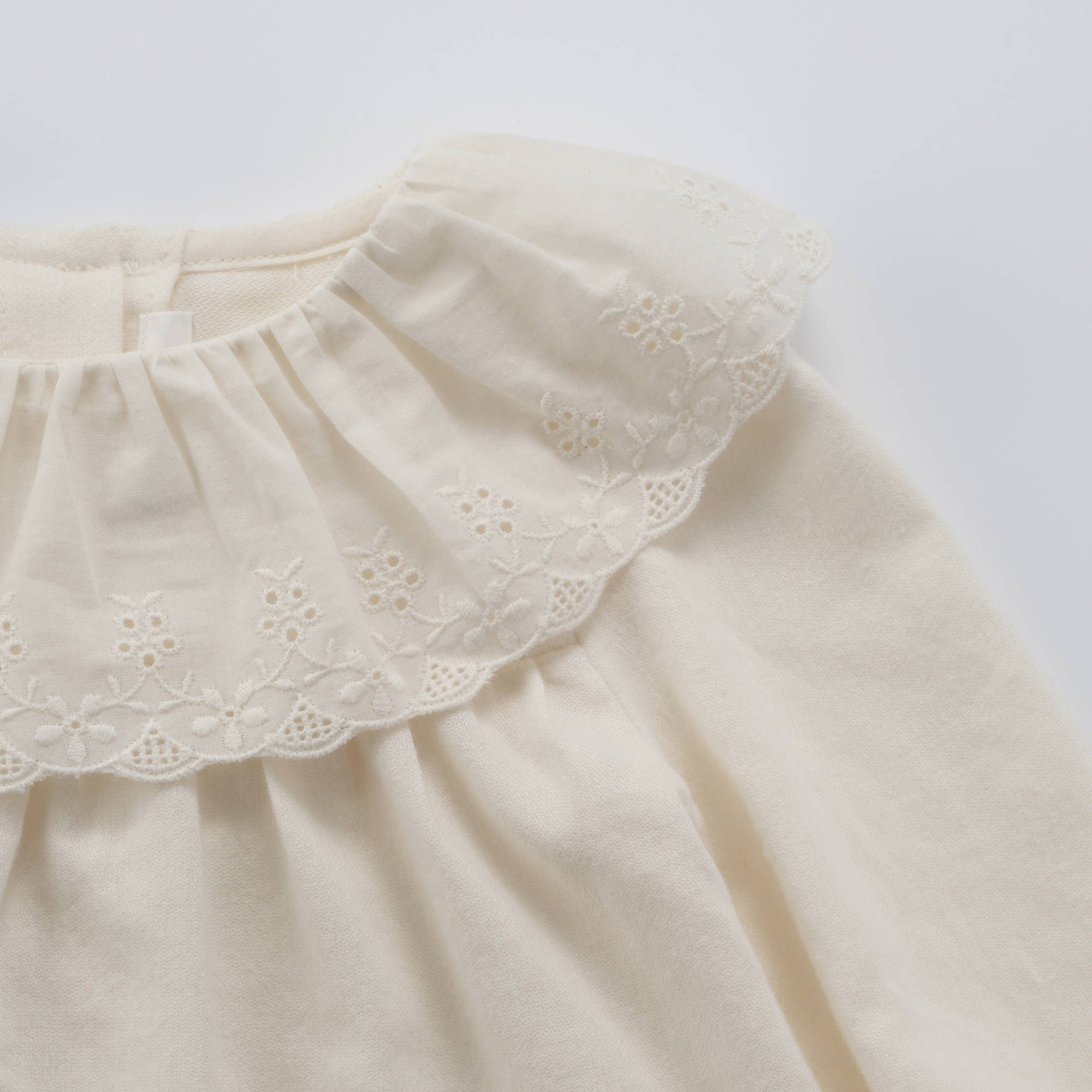 Baby Girls White Lace Collar Cotton Top
