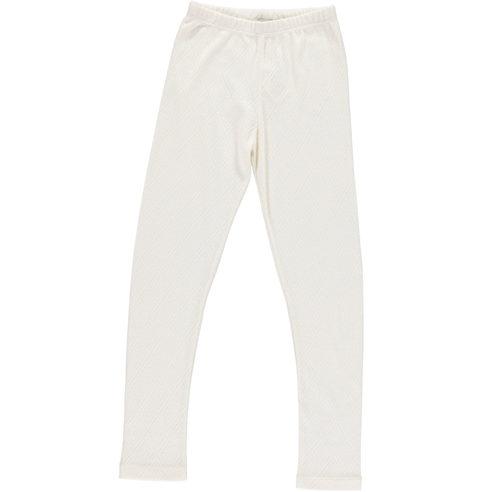 Girls White Cotton Leggings
