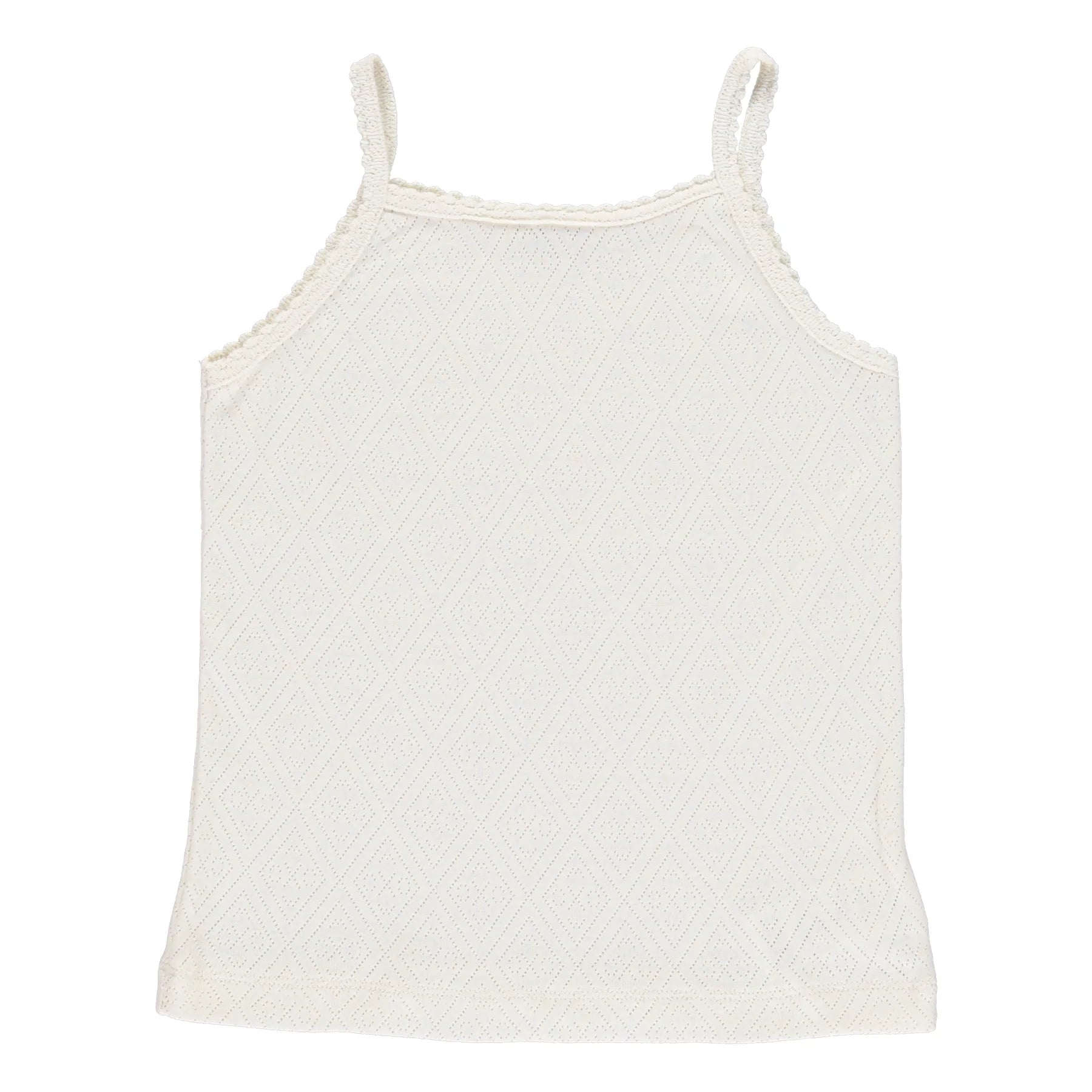 Girls White Cotton Vest
