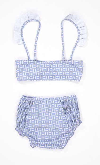 Girls Light Blue Swimsuit