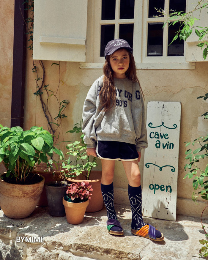 Girls Grey Logo Cotton Cardigan