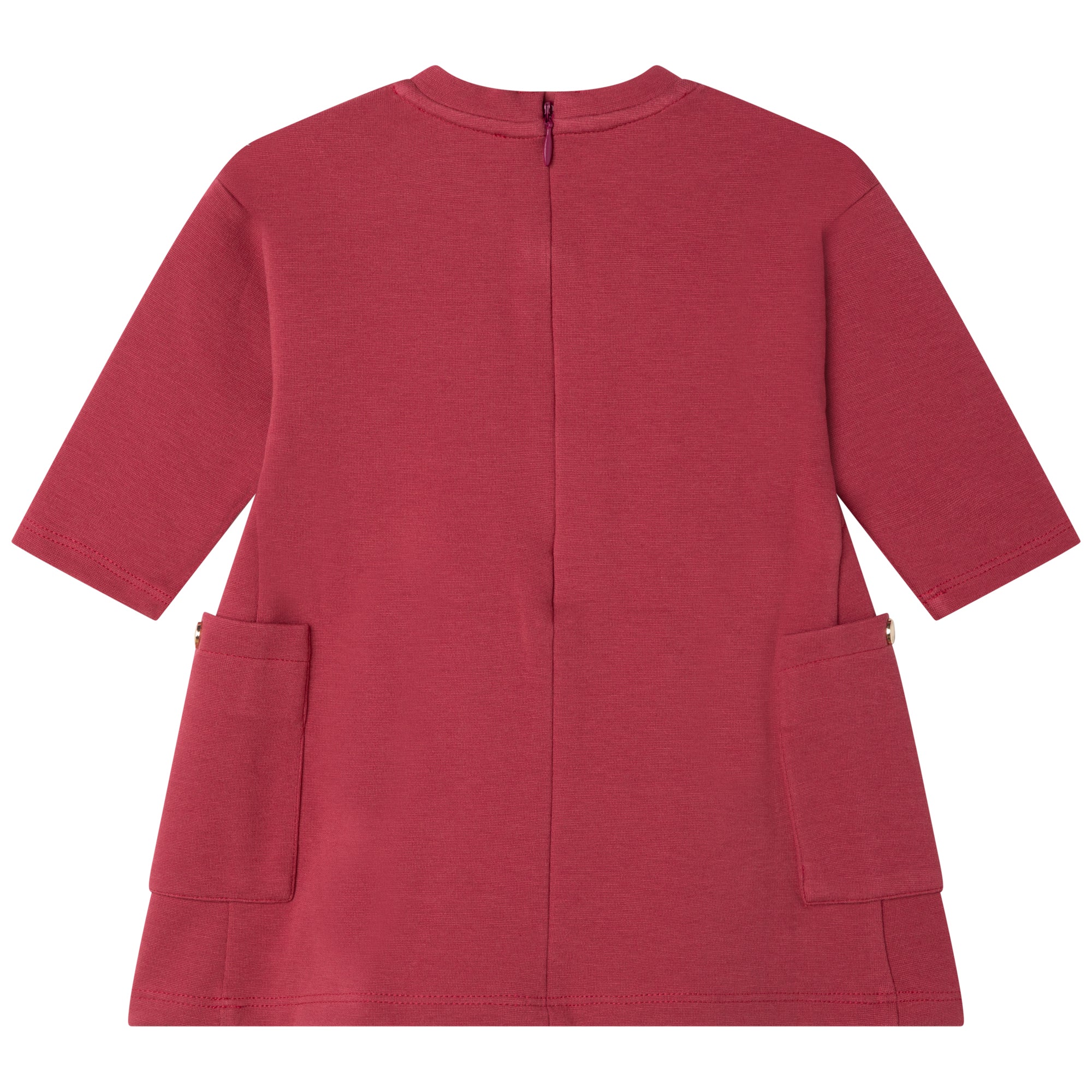 Baby Girls Dark Red Cotton Dress