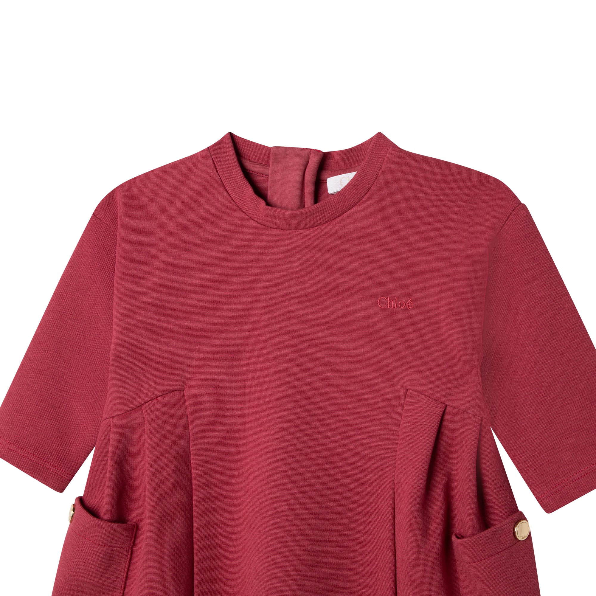 Baby Girls Dark Red Cotton Dress