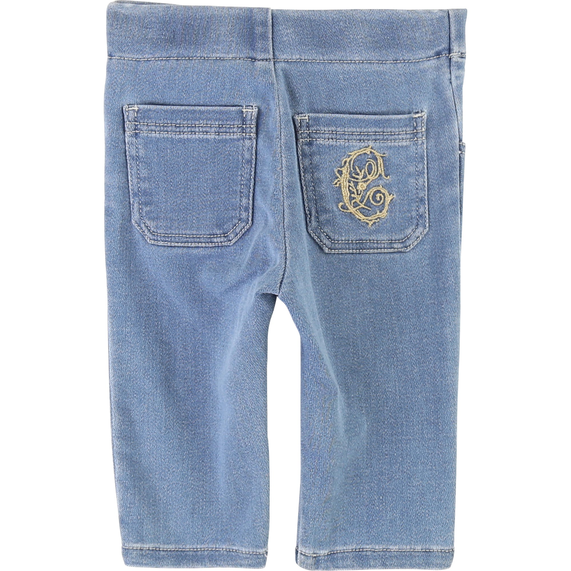 Baby Girls Blue Denim Trousers