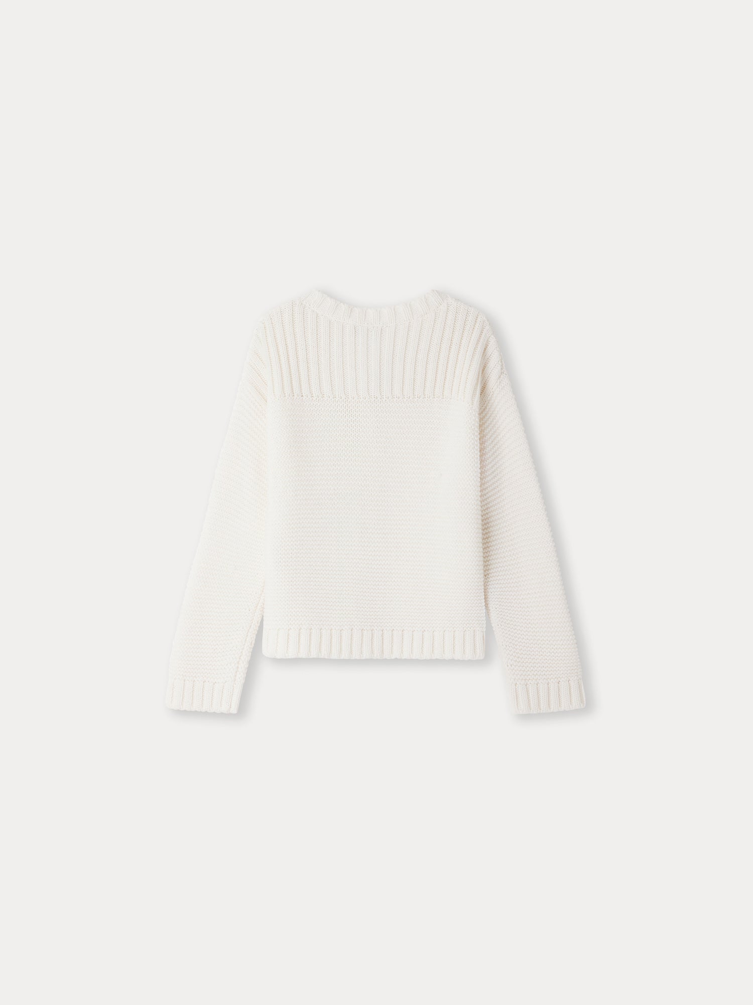 Girls White Wool Cardigan