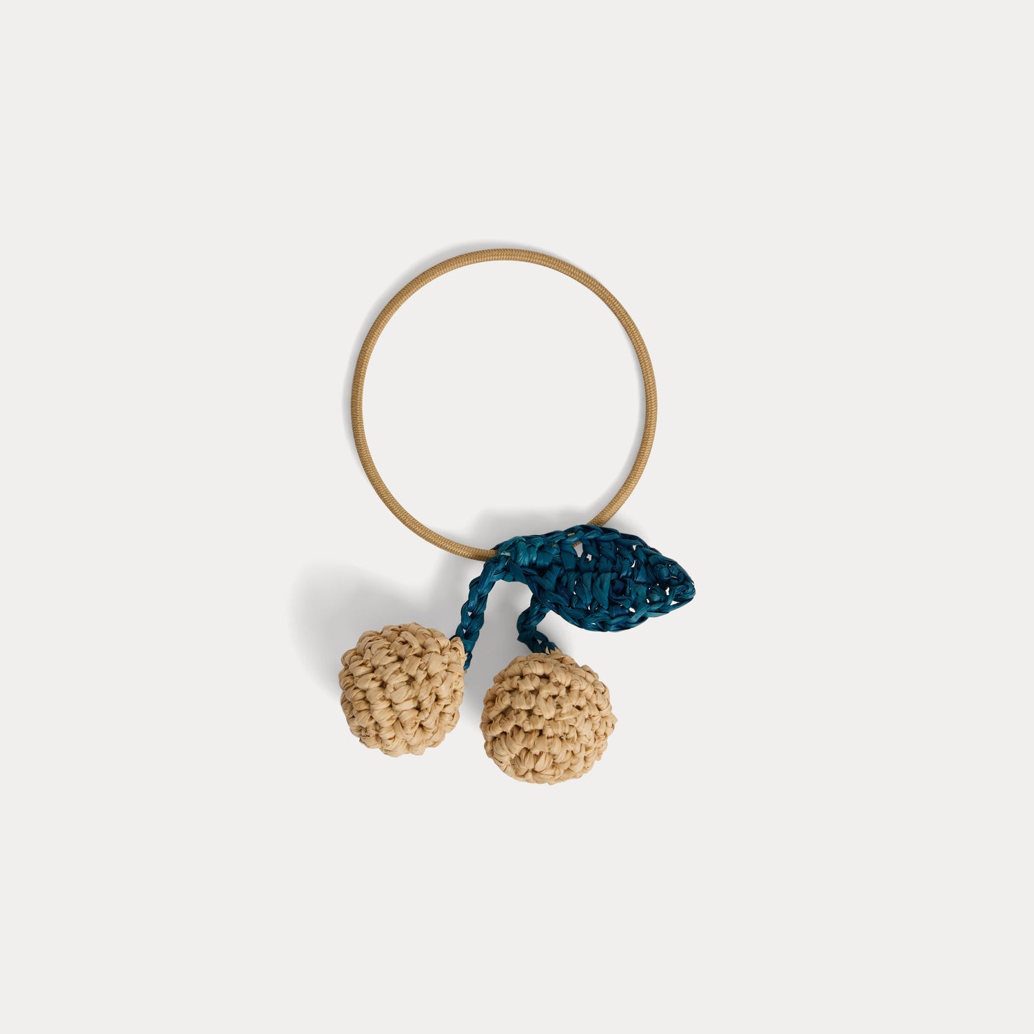 Girls Beige Cherry Hair Ring