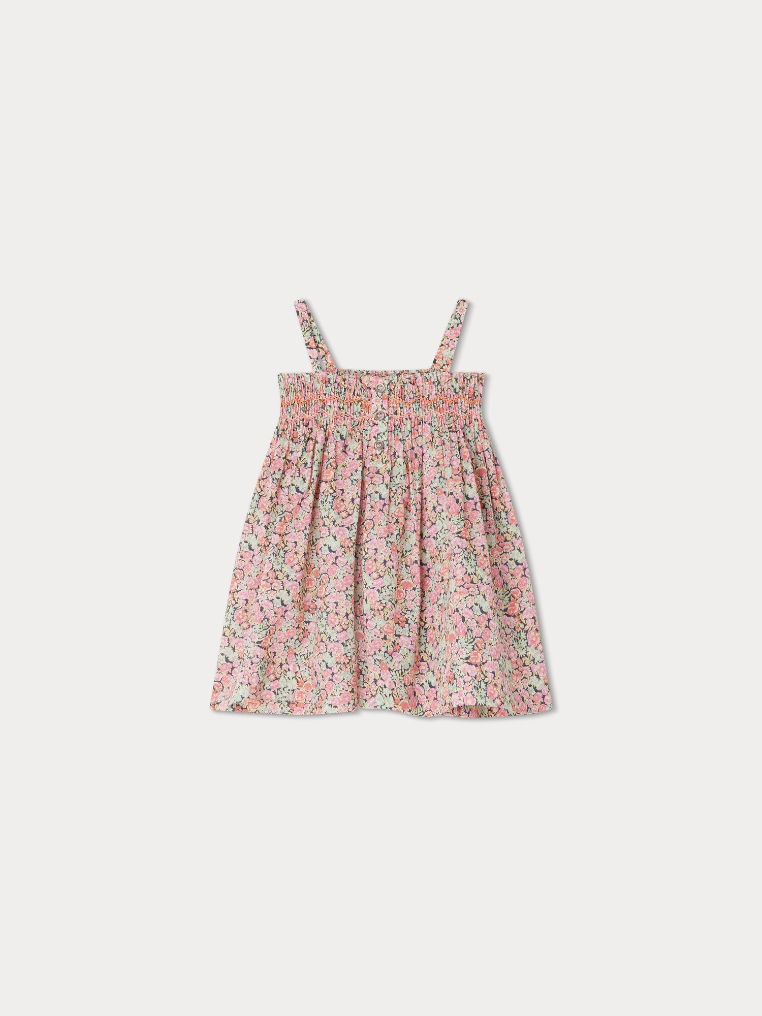Baby Girls Pink Floral Cotton Dress