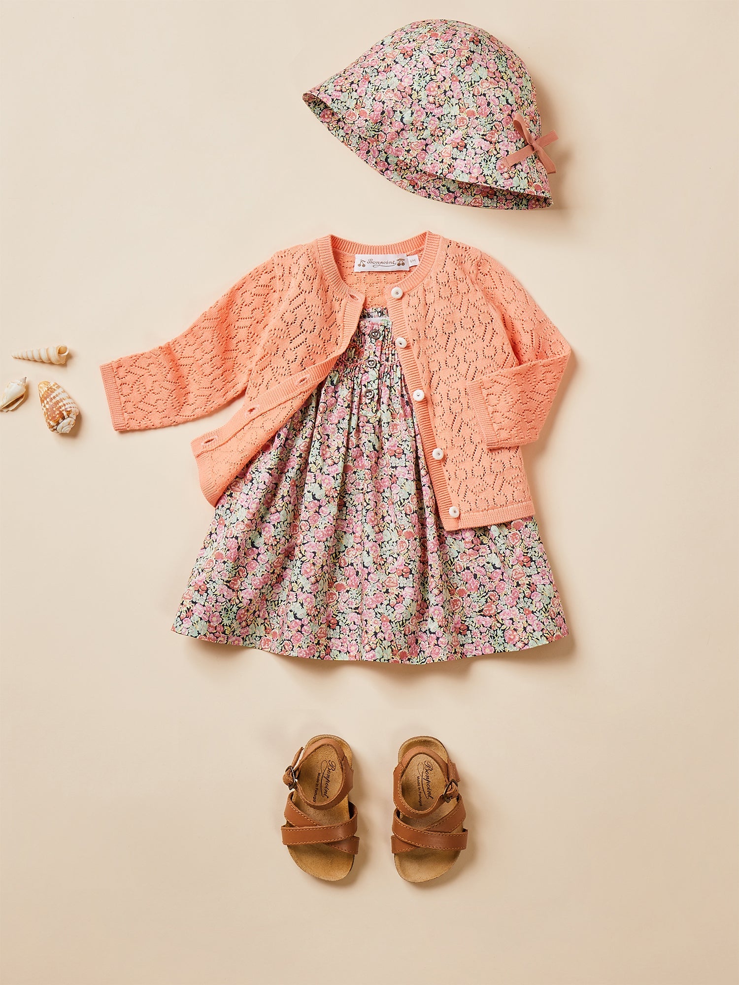 Baby Girls Pink Floral Cotton Dress