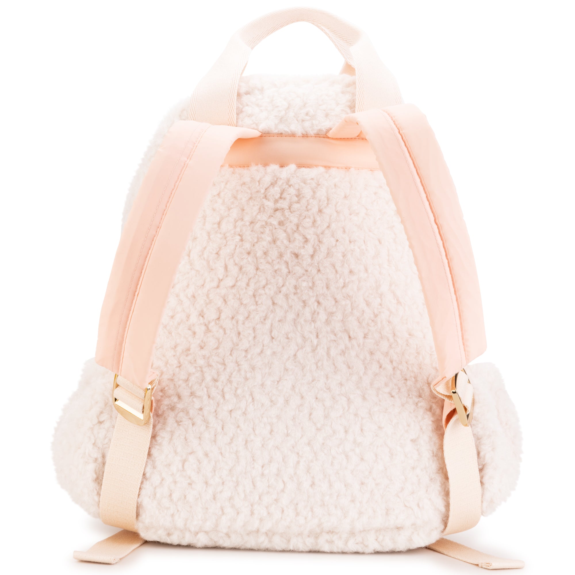 Girls Ivory Faux Fur Backpack (40cm)