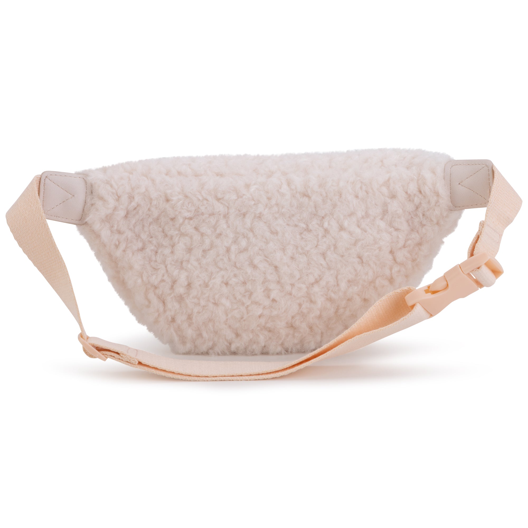 Girls Ivory Faux Fur Belt Bag