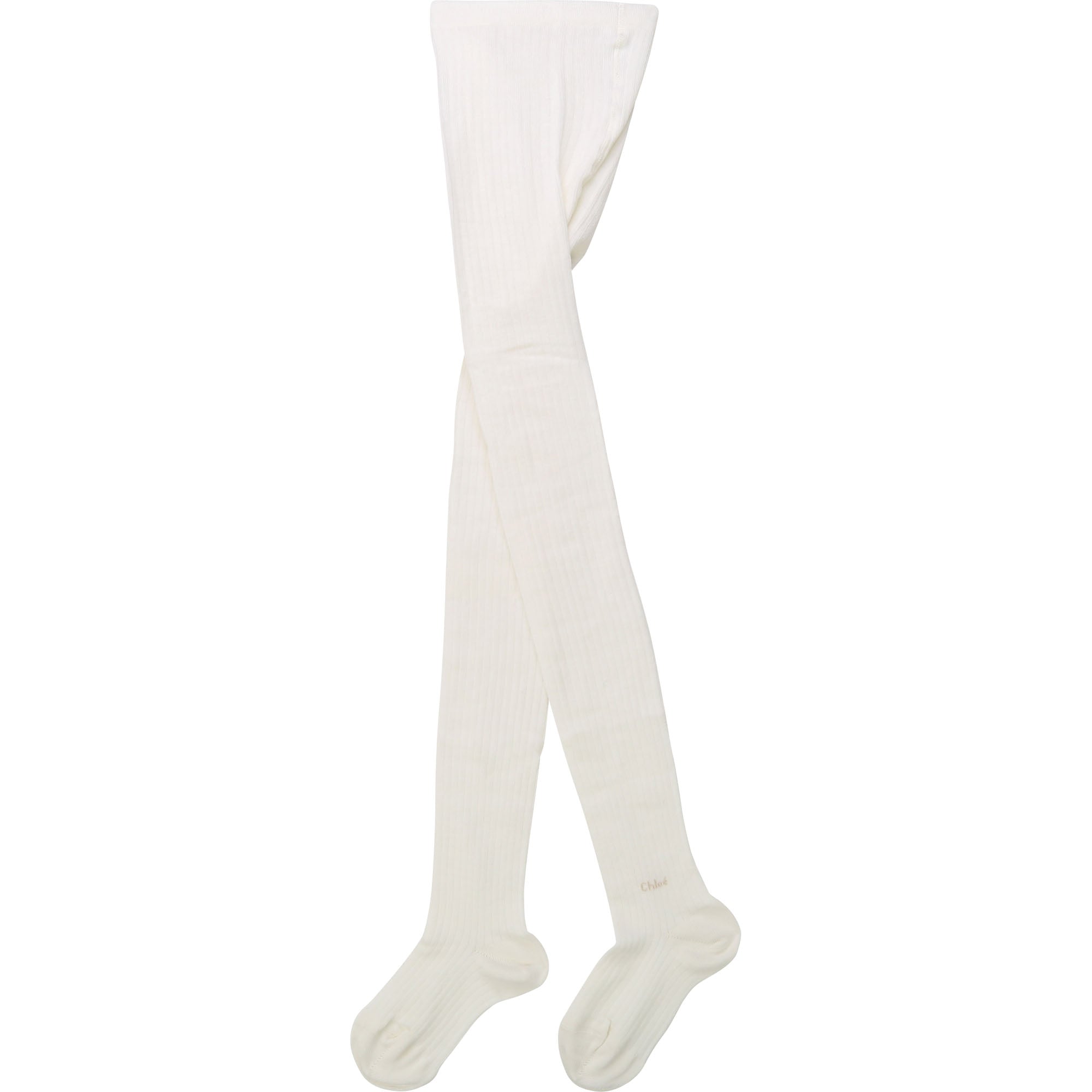 Girls Ivory Cotton Tights