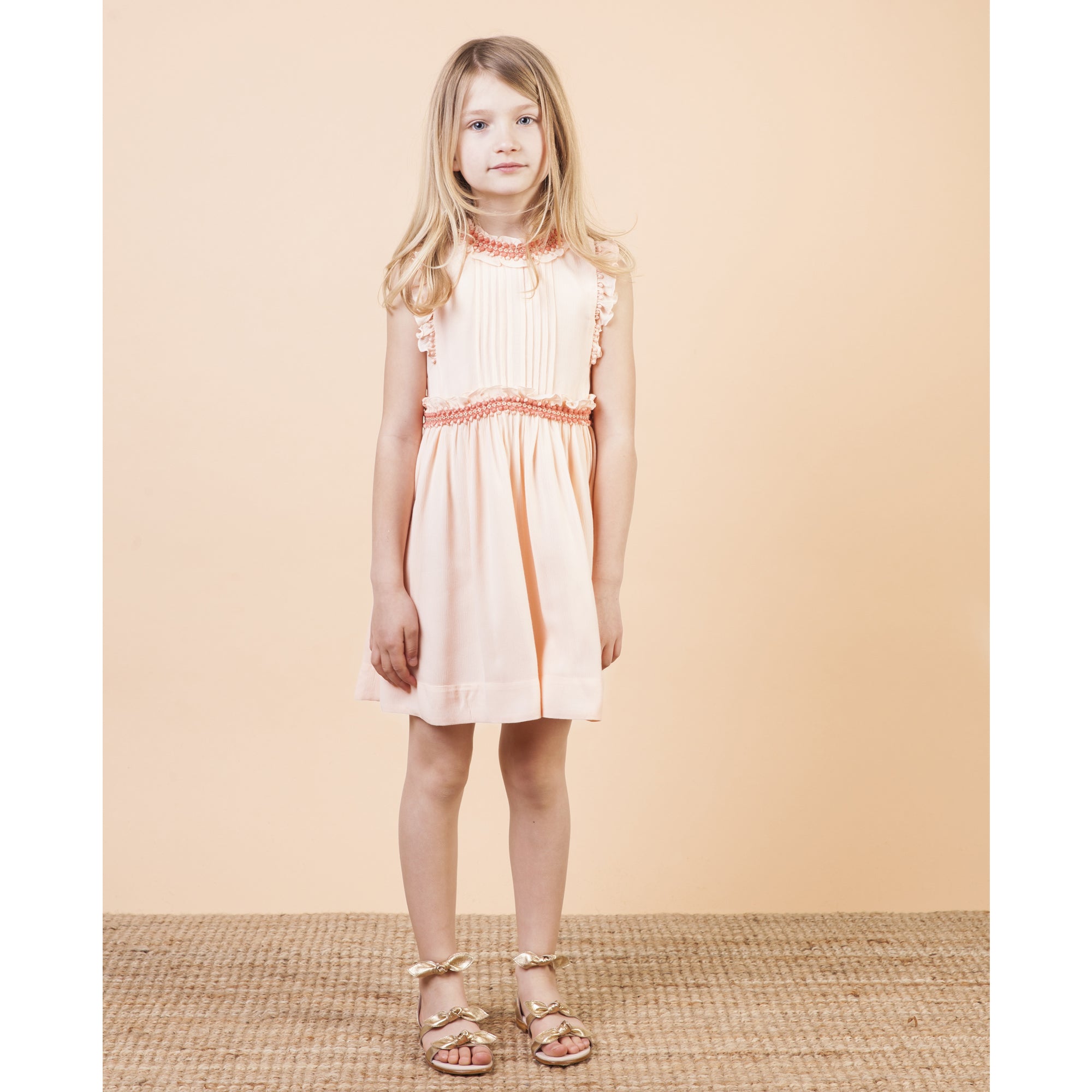 Girls Peach Dress