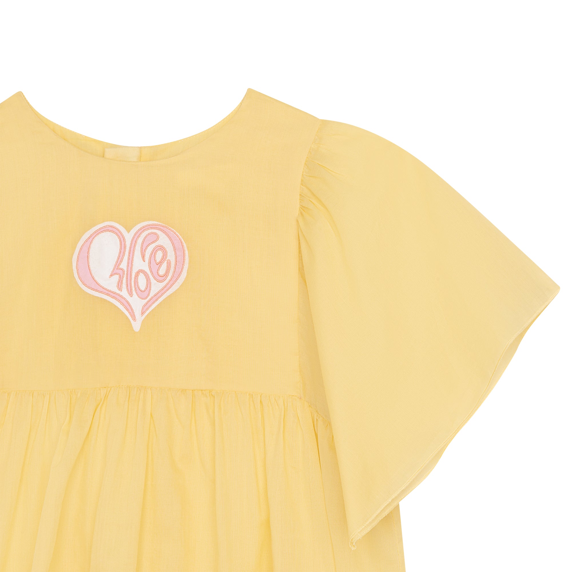 Girls Yellow Cotton Dress