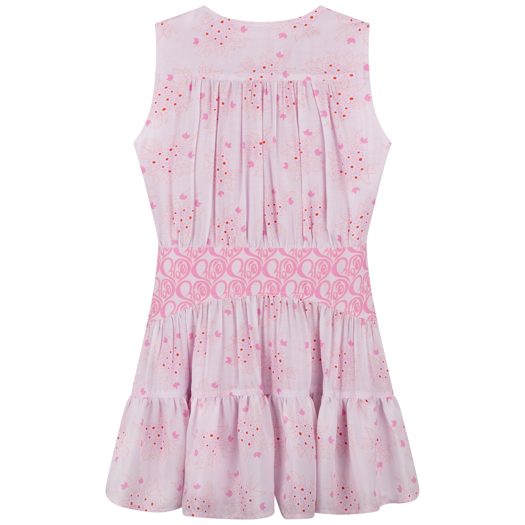 Girls Pink Printing Dress