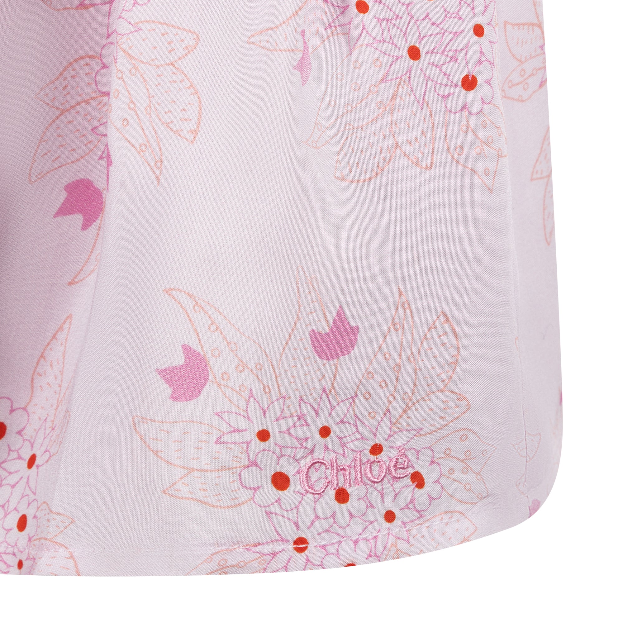 Girls Pink Printing Dress