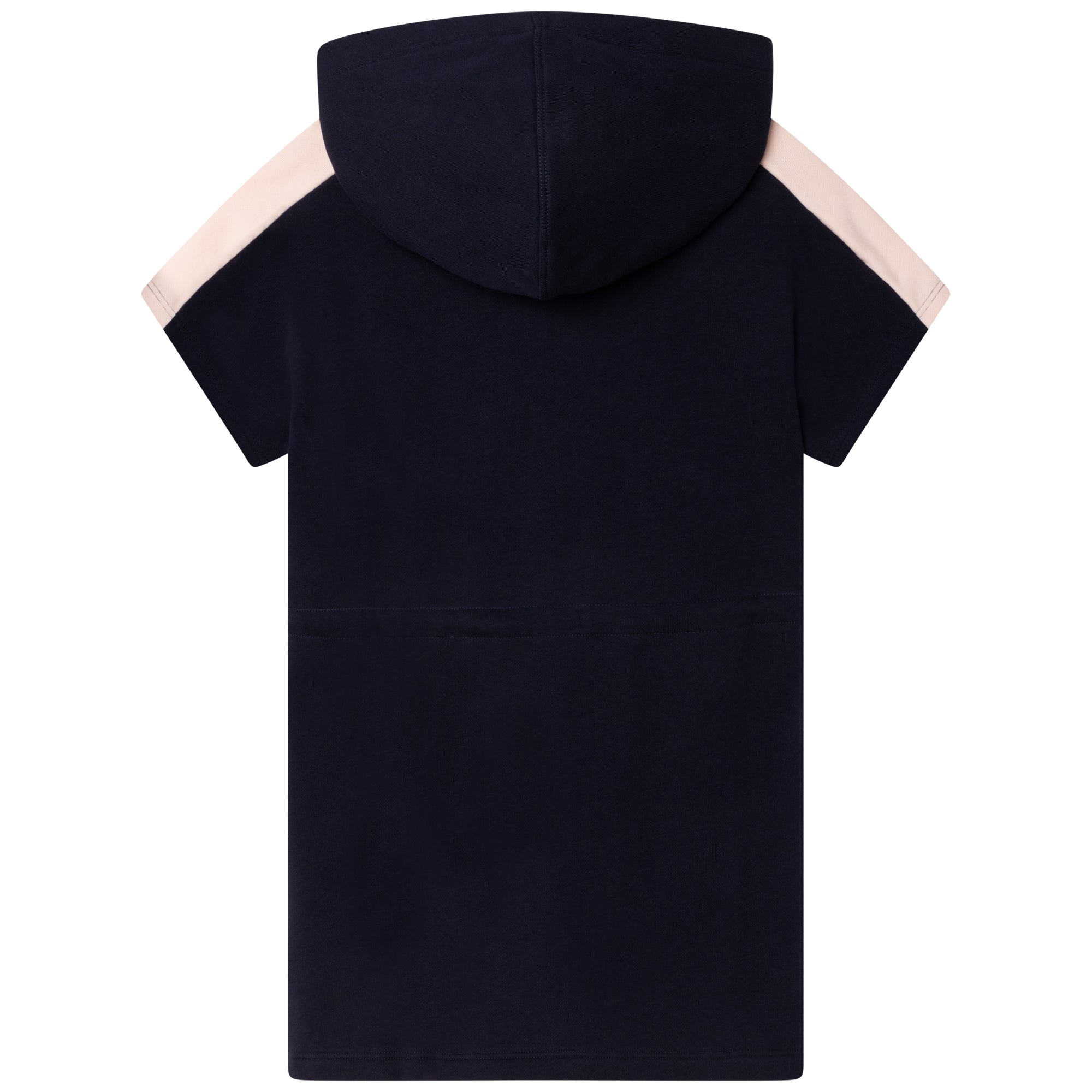 Girls Blue Hooded Cotton Dress