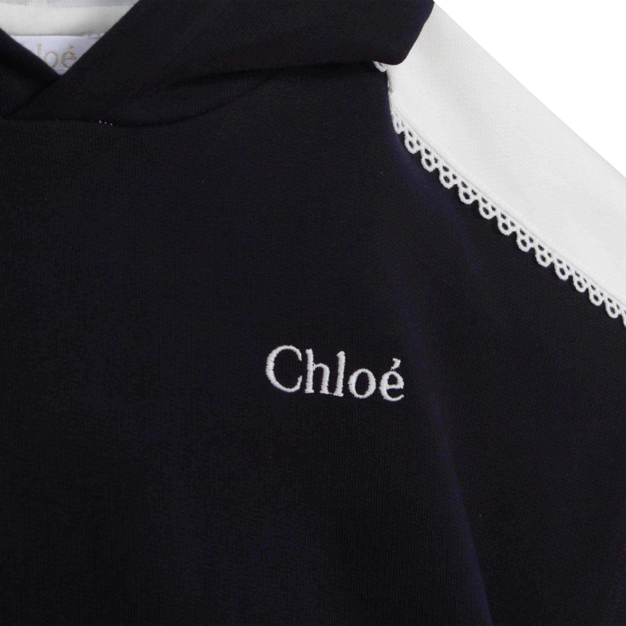 Girls Blue Hooded Dress