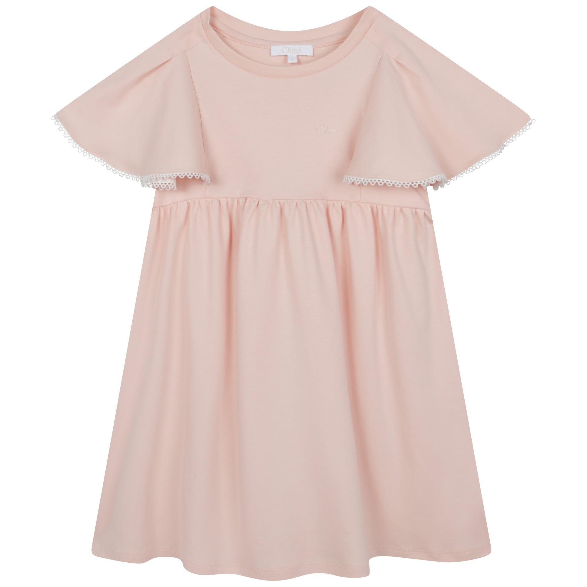 Girls Pink Ruffled Dress