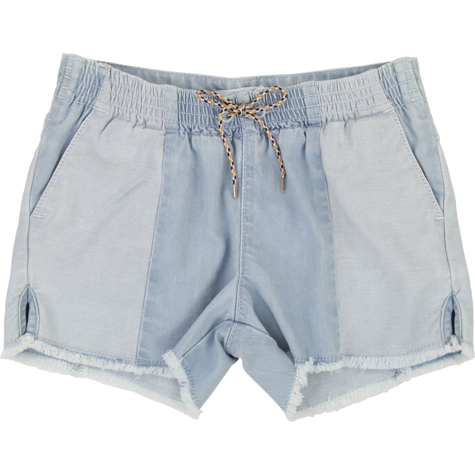 Girls Light Blue Cotton Shorts