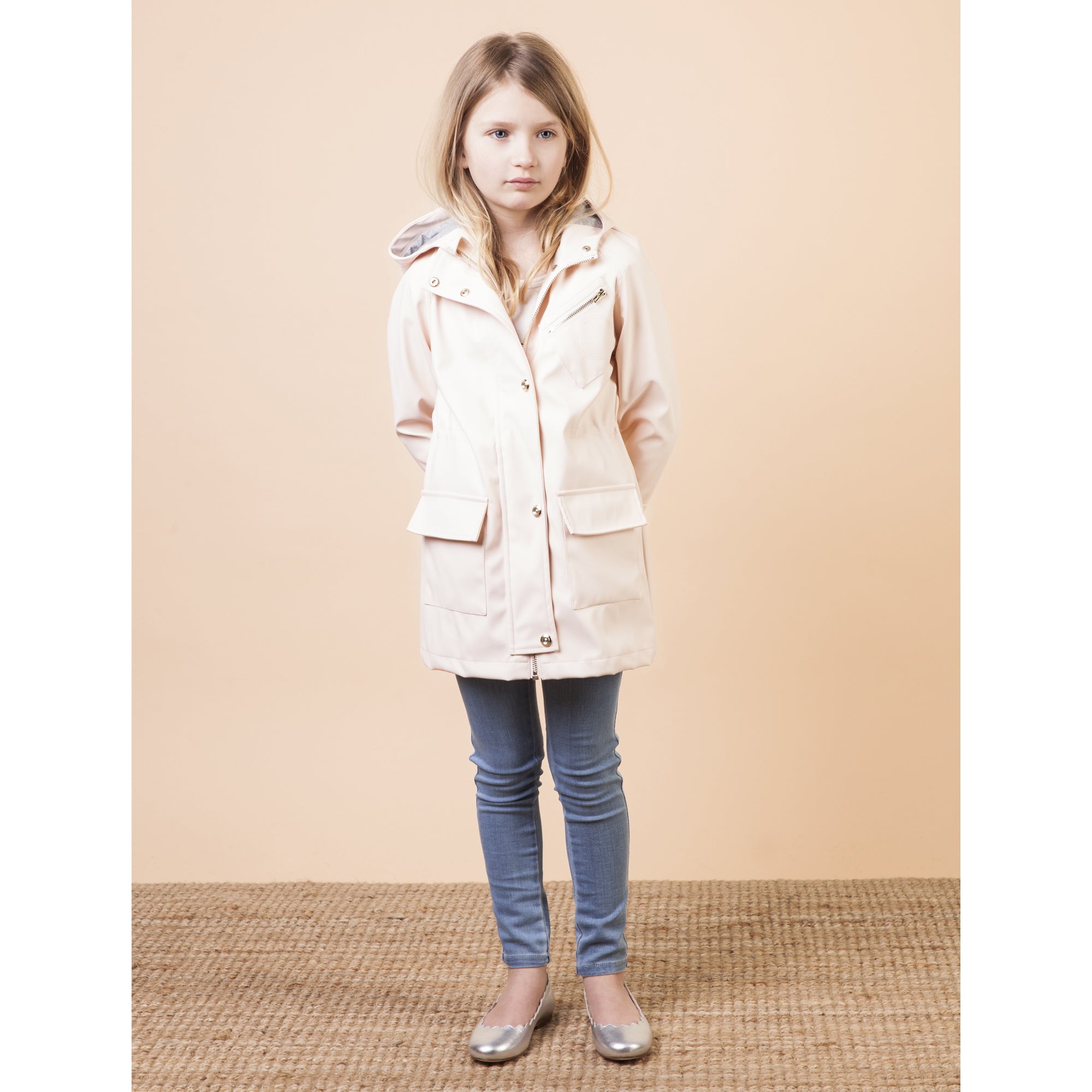 Girls Light Blue Cotton Jeans