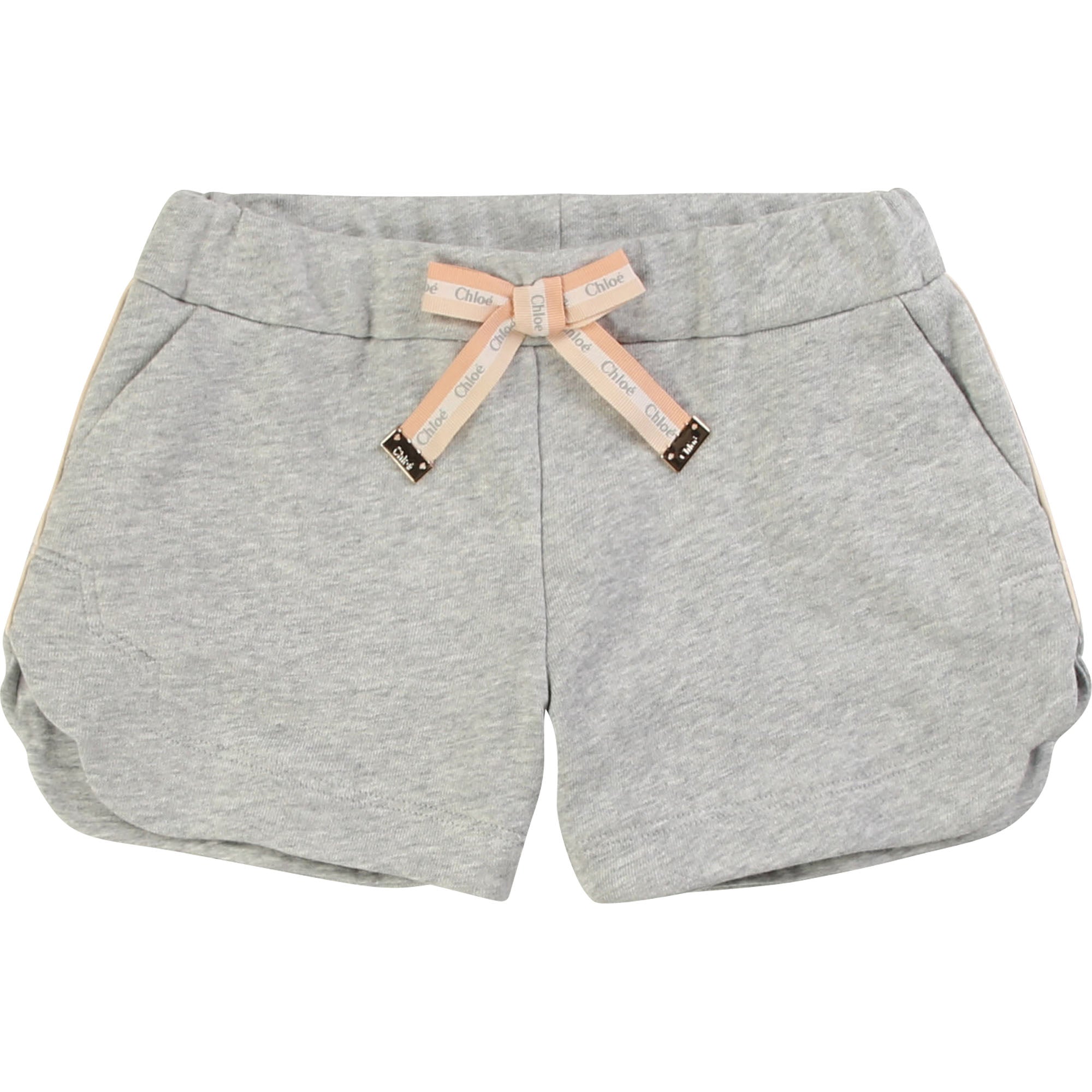Girls Grey Cotton Shorts