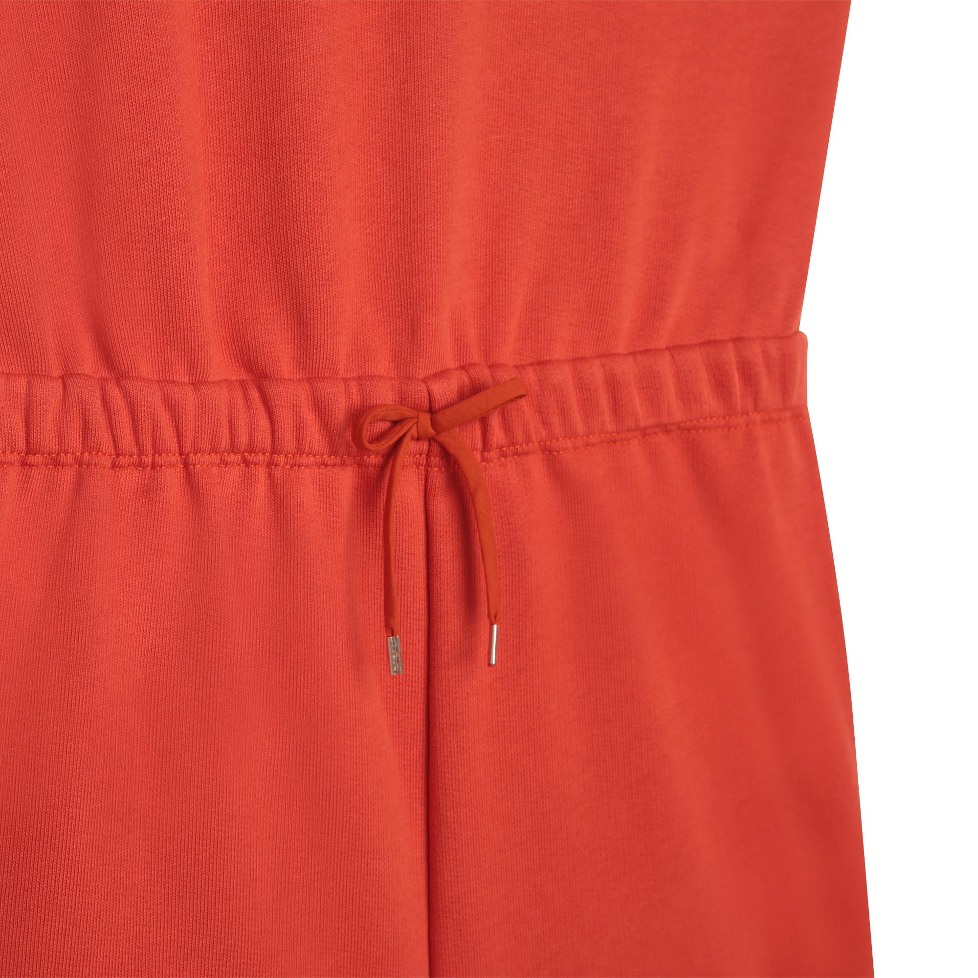 Girls Red Logo Cotton Jumpsuit