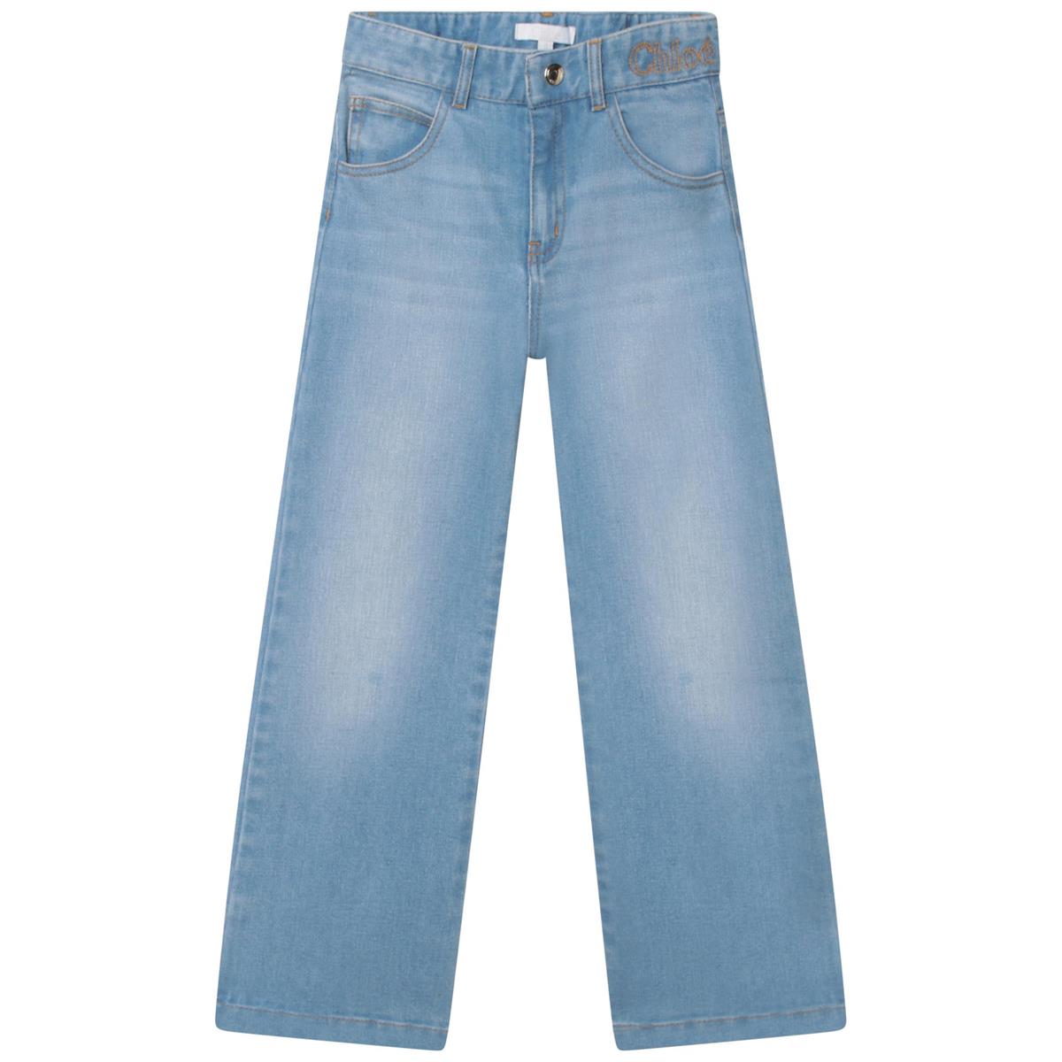 Girls Denim Blue Trousers