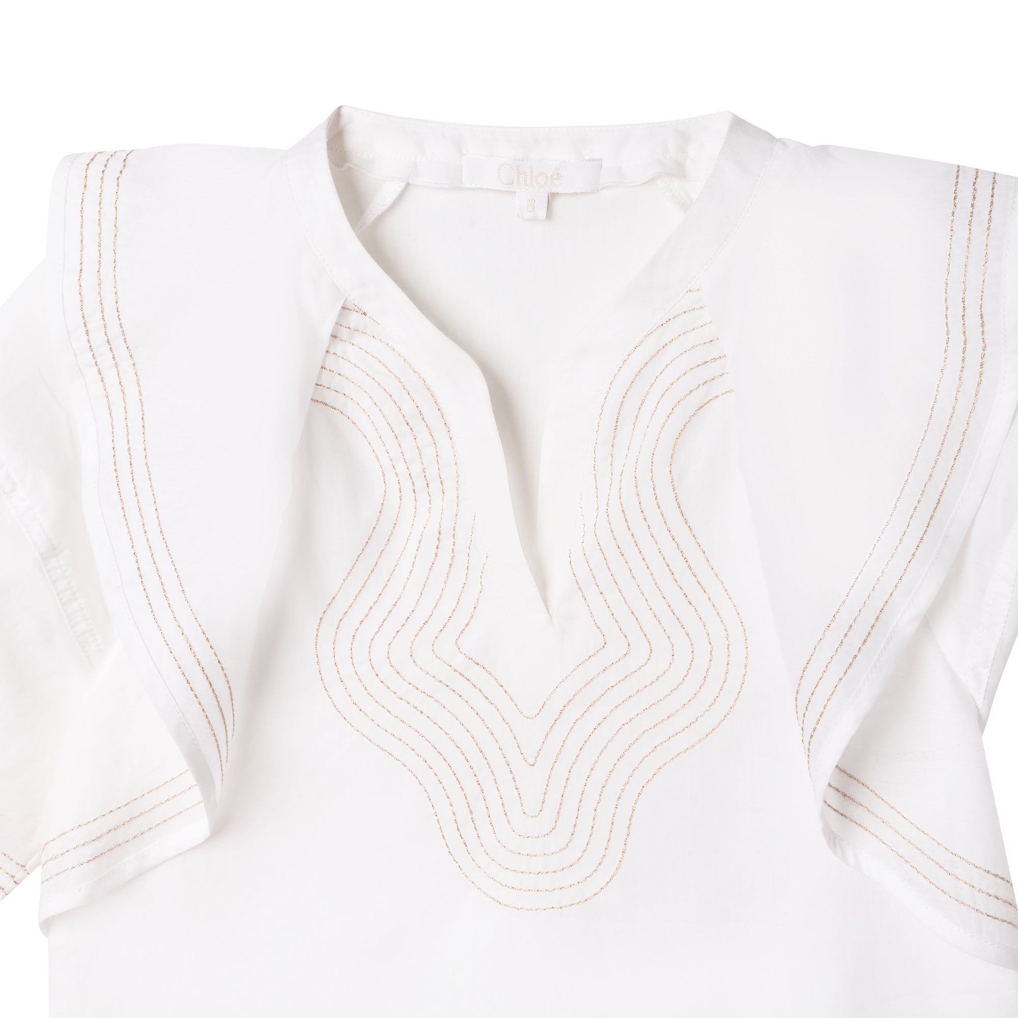Girls White Cotton Shirt