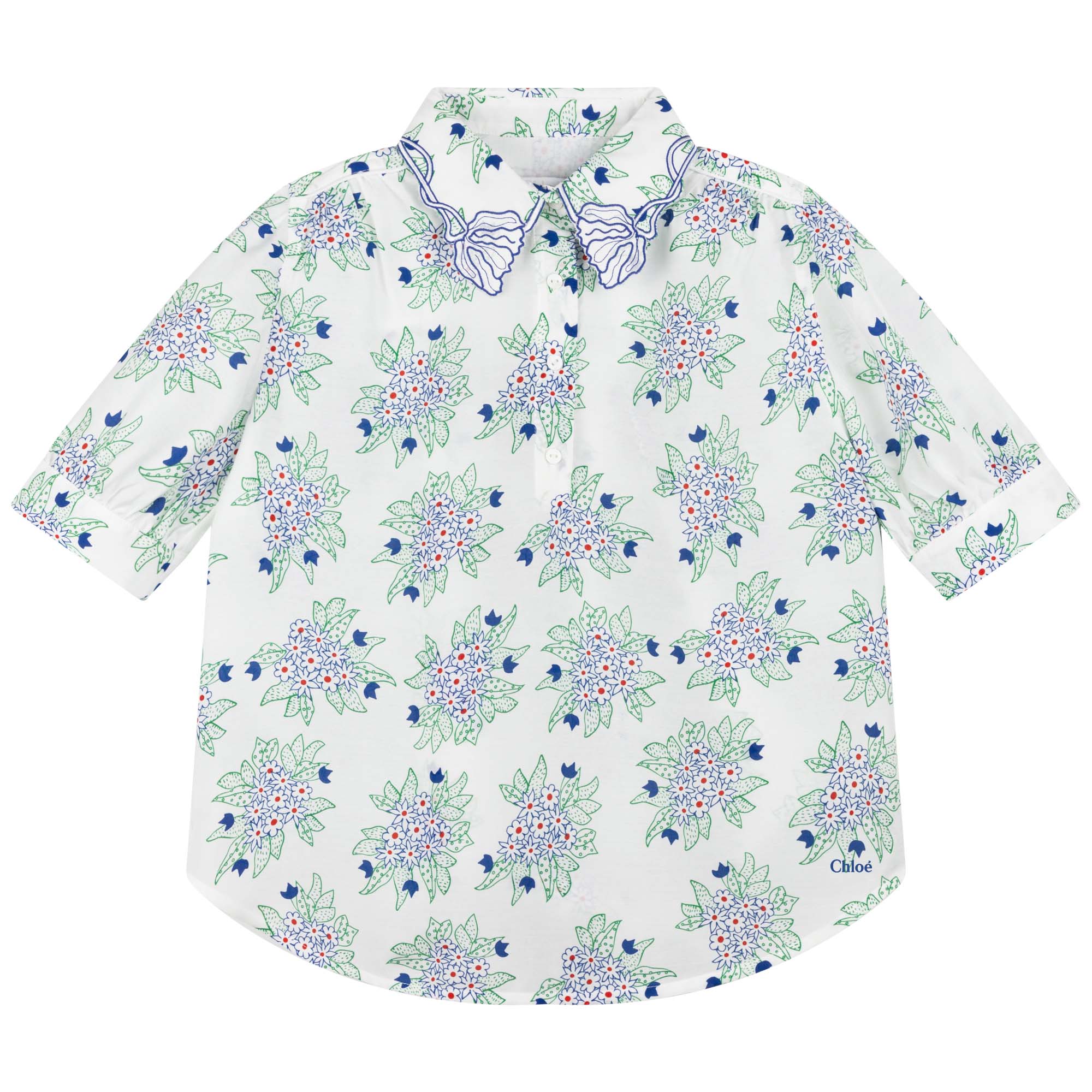 Girls White Printing Shirt