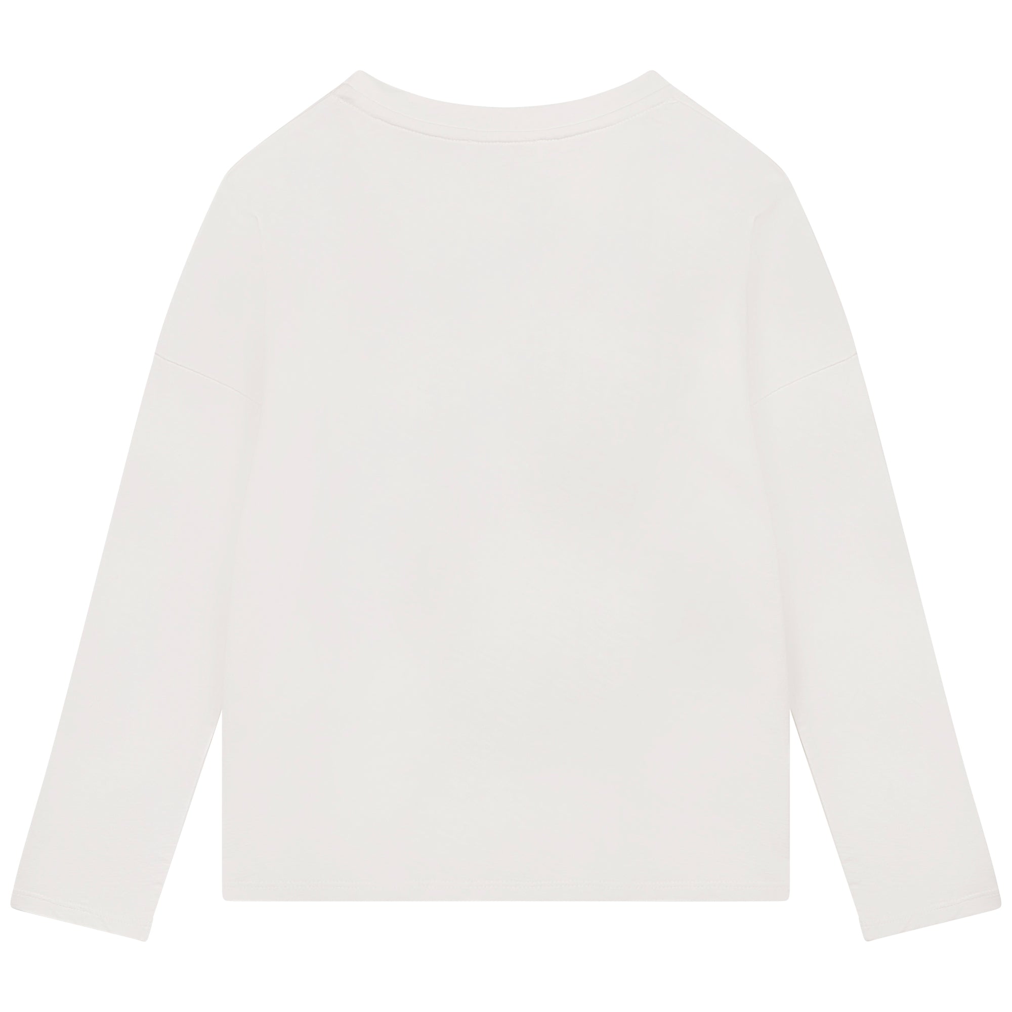Girls White Logo Cotton T-Shirt