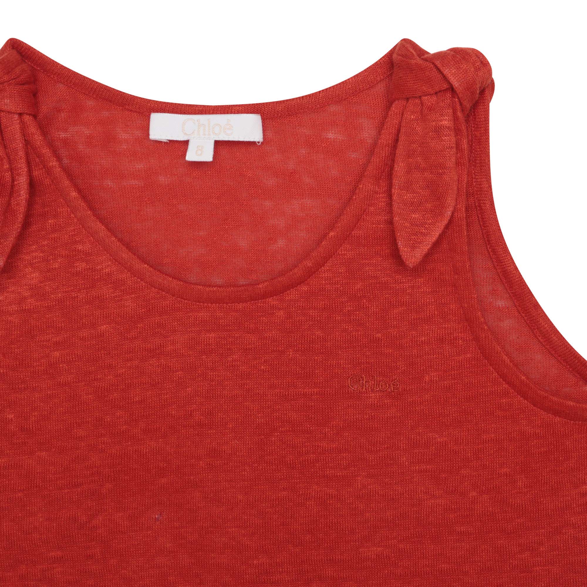 Girls Red Cotton Vest
