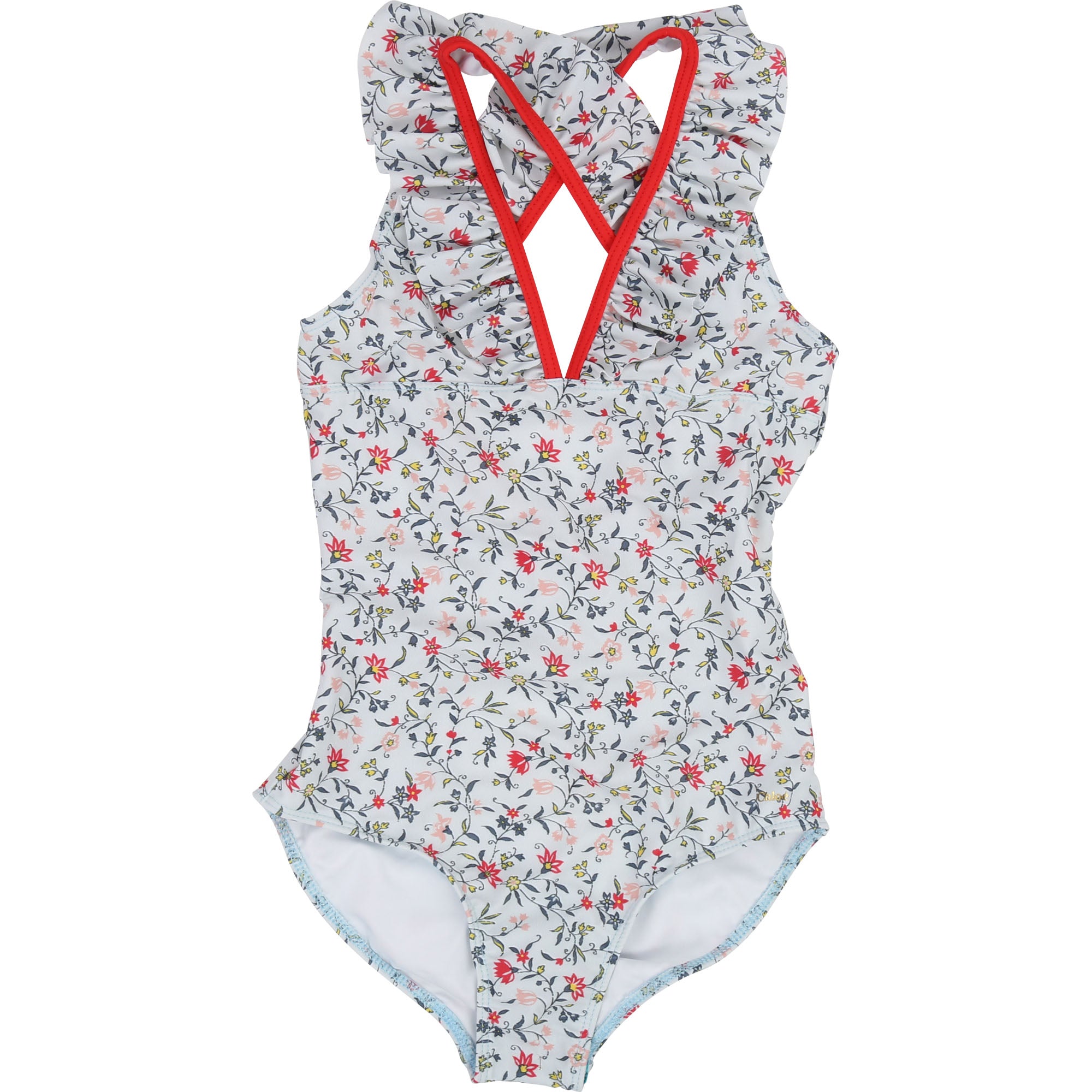 Girls Multi Flowers Swimsuit