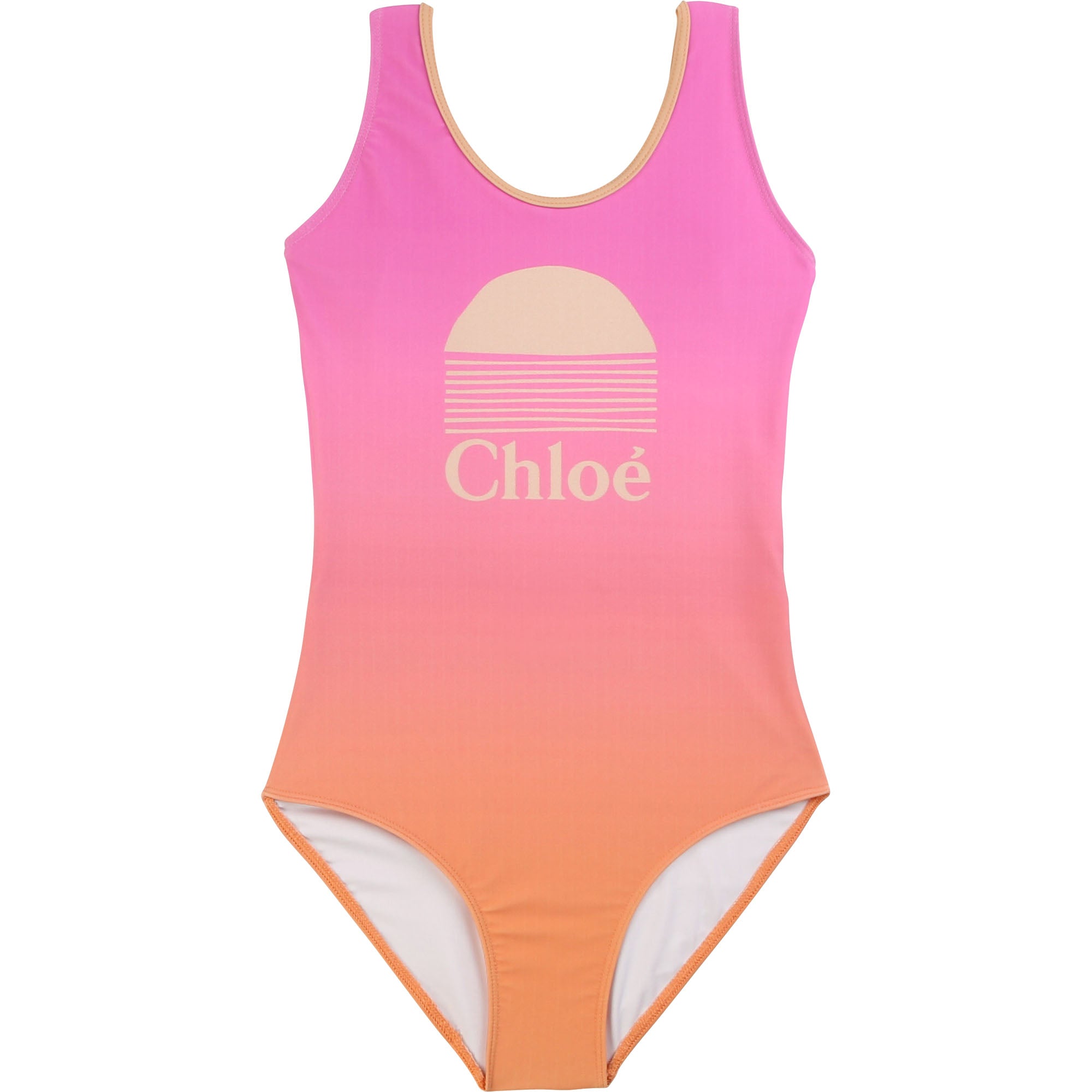 Girls Pink Logo Swimsuit