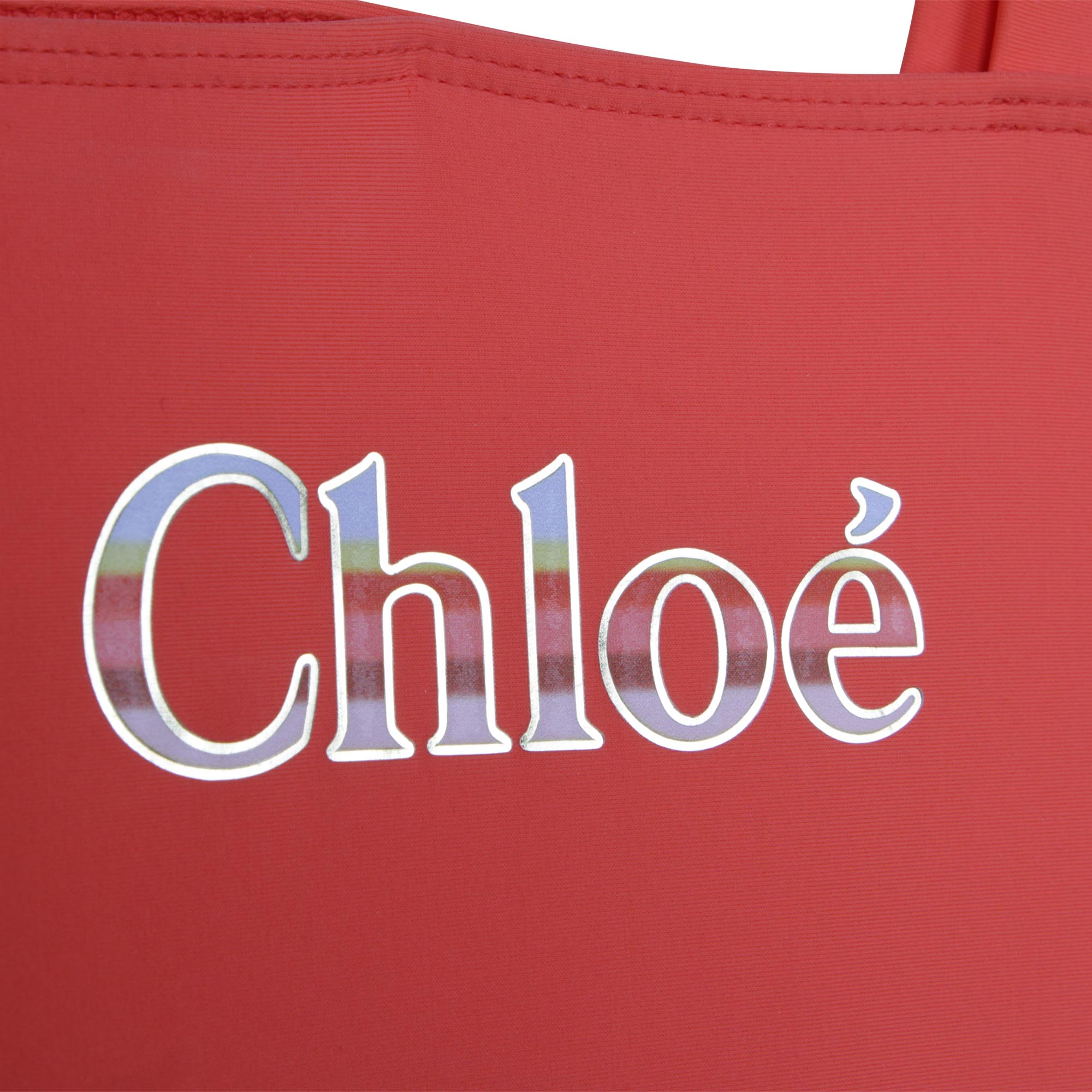 Girls Pink Logo Swimsuit