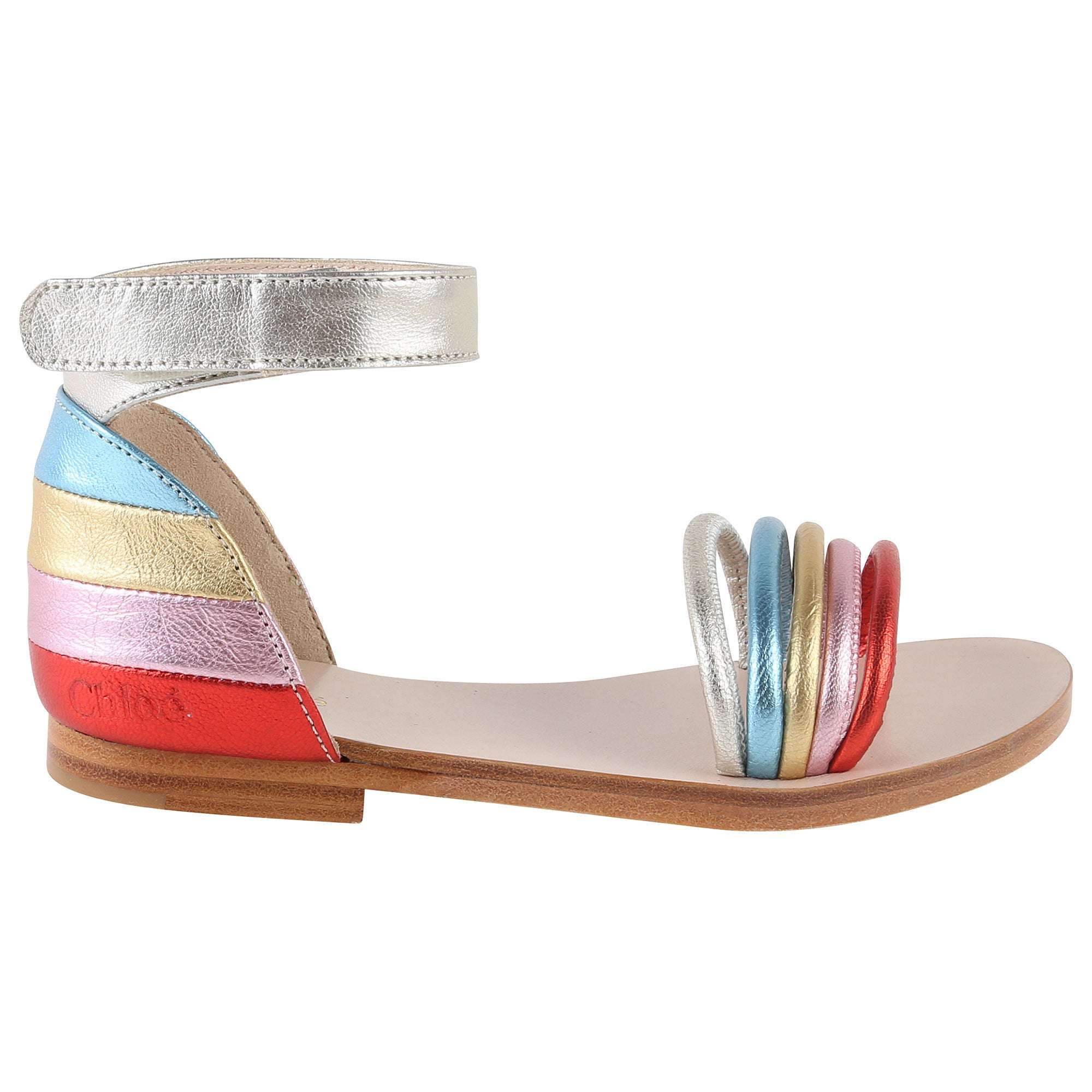 Girls Multicolor Leather Sandals - CÉMAROSE | Children's Fashion Store - 1