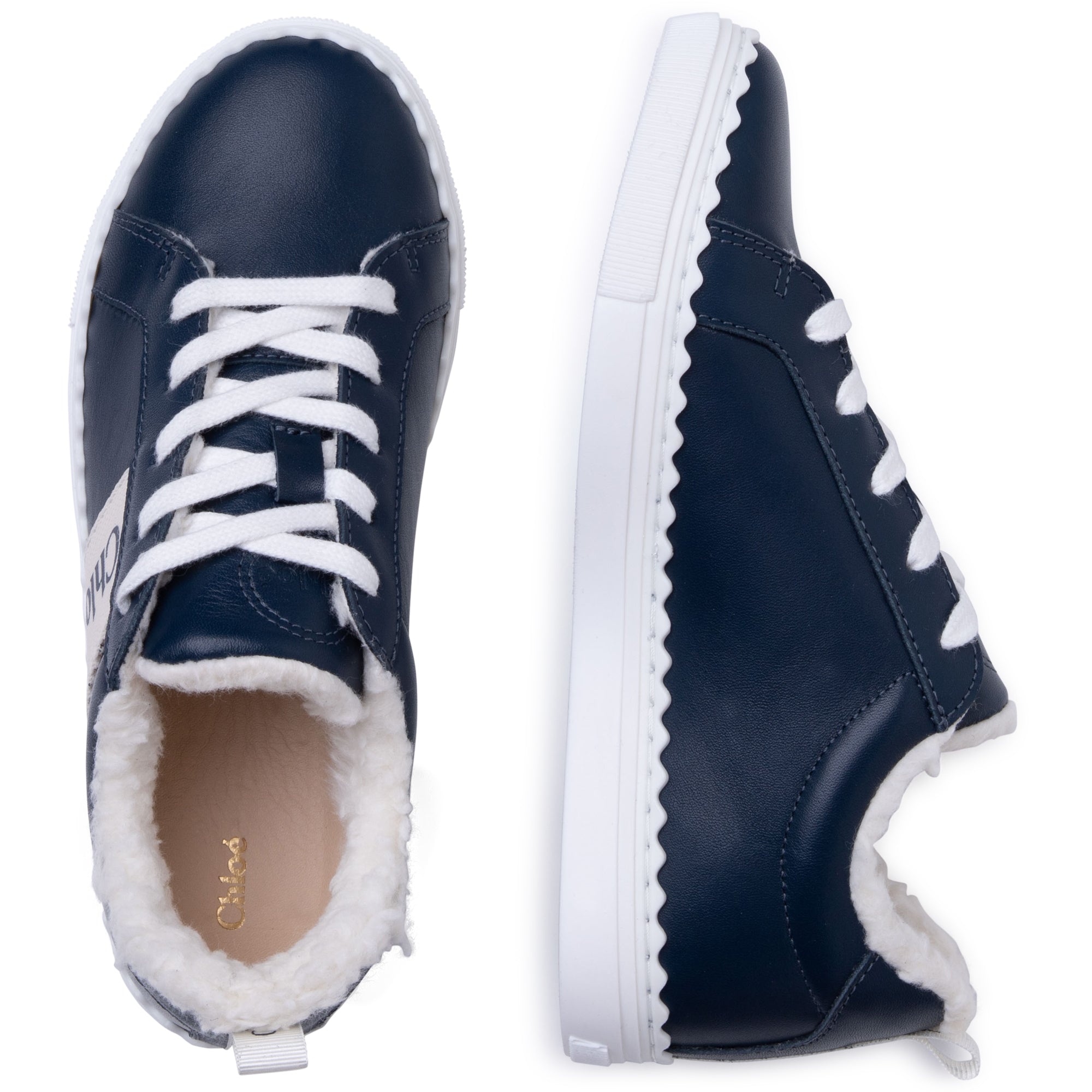 Girls Blue Logo Trainers