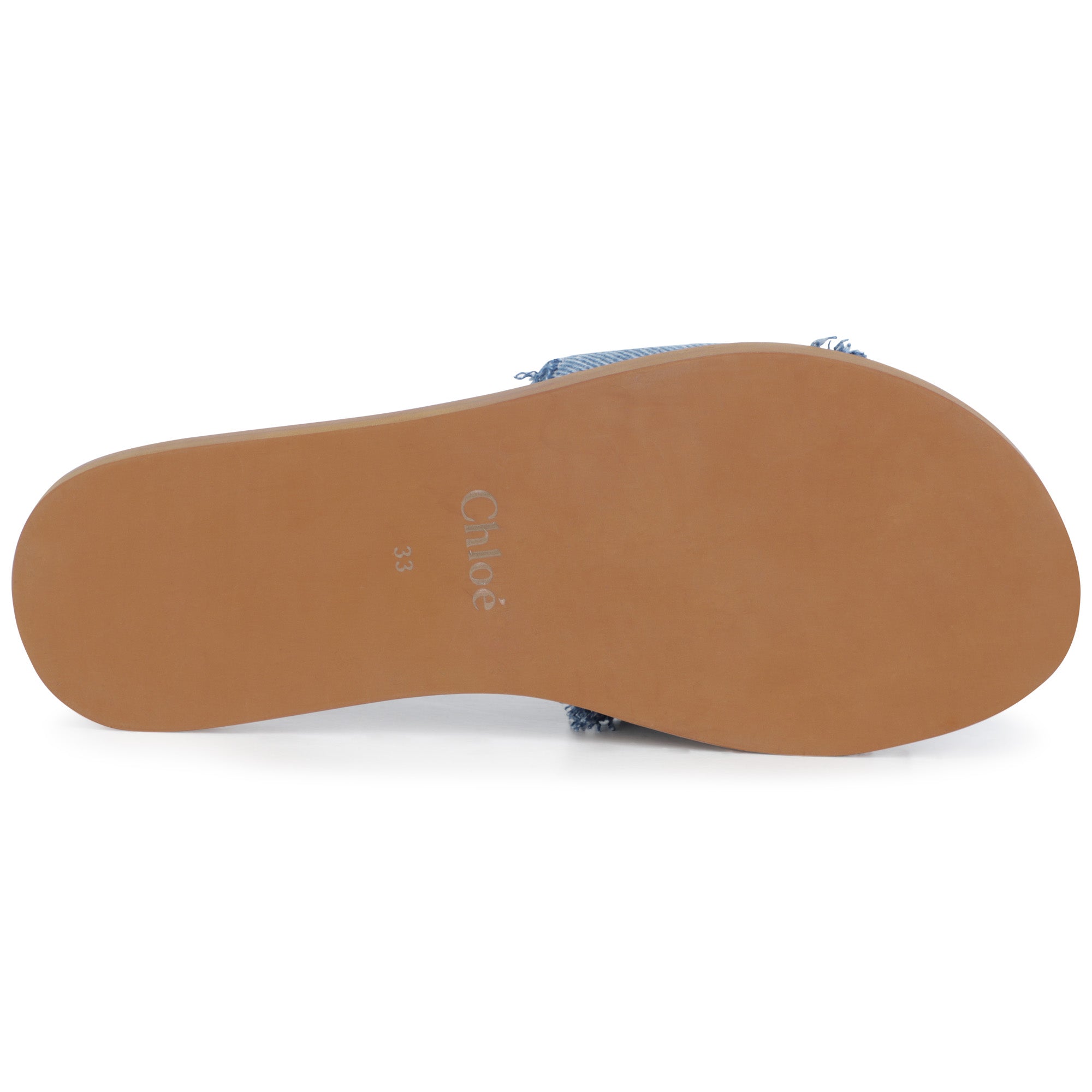 Girls Denim Blue Logo Canvas Sandals
